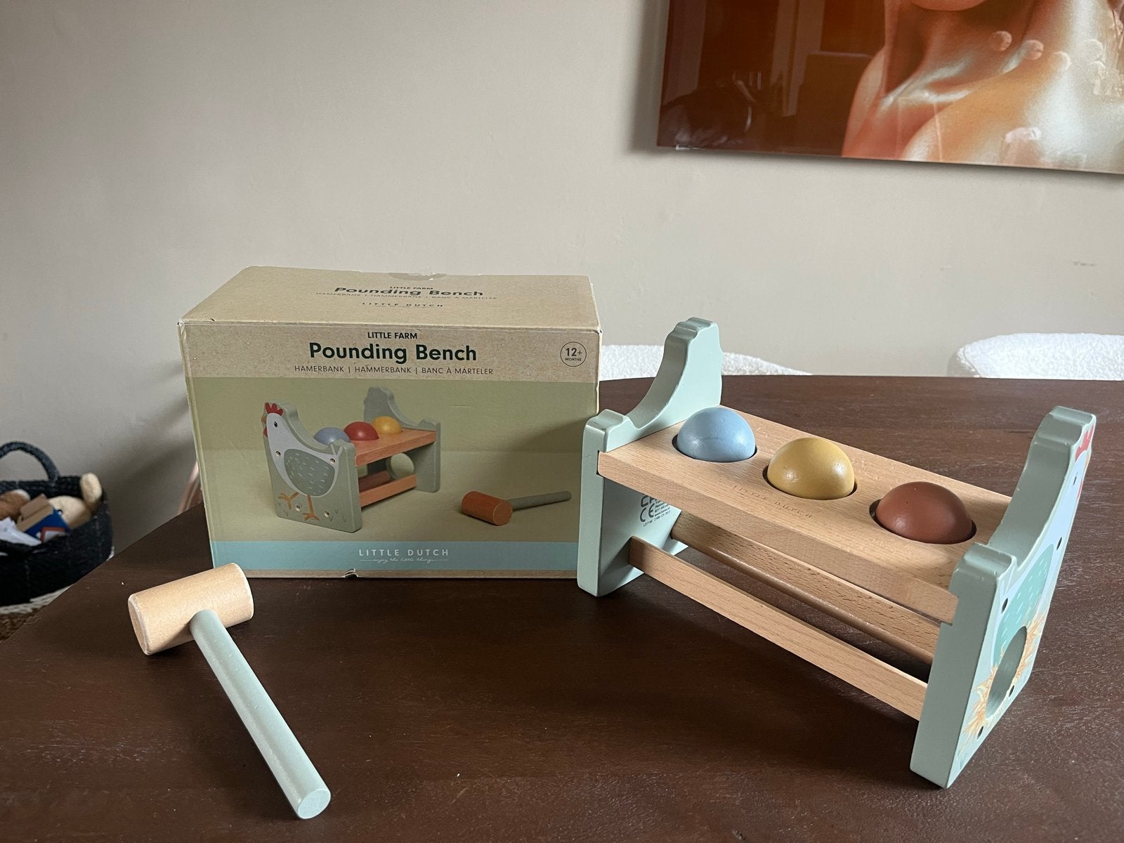 Little Dutch Hamertje Tik Bankje - Little Farm, Ophalen of Verzenden, Zo goed als nieuw, Overige typen