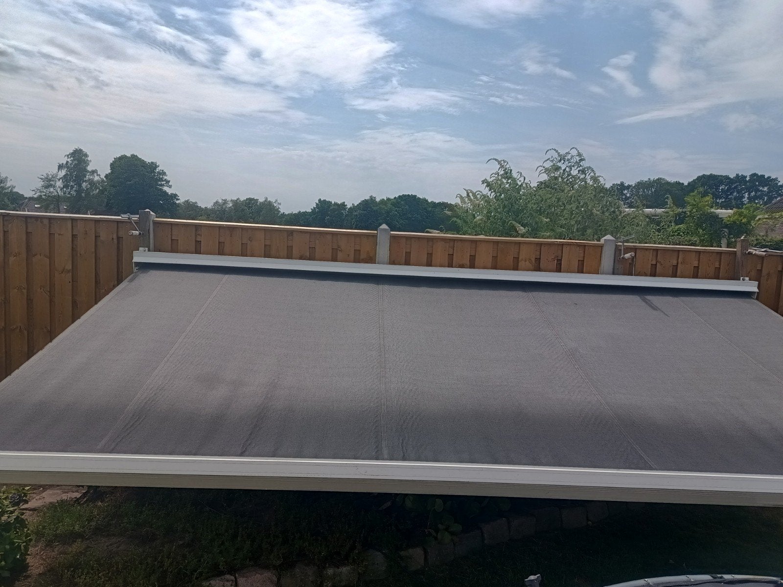 Zonnescherm, Tuin en Terras, Zonneschermen, 150 tot 300 cm, Ophalen, Zo goed als nieuw, Knikarmscherm