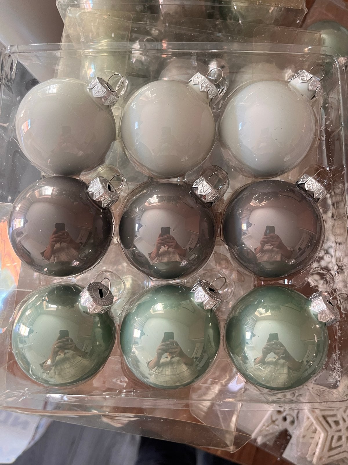 Kerstboom versiering wit/grijs/groen, Ophalen, Zo goed als nieuw