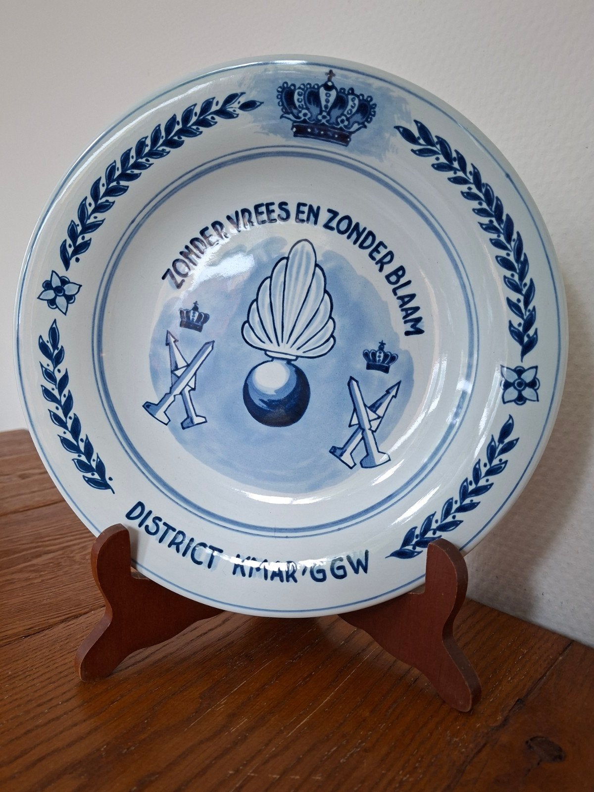 Wandbord Koninklijke Marachausse "Zonder vrees en blaam", Ophalen of Verzenden