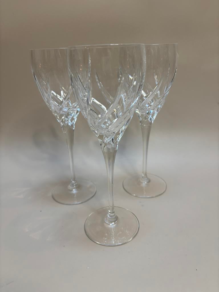 Set van 3 Wedgwood 'Toscane' kristallen wijnglazen, Ophalen of Verzenden