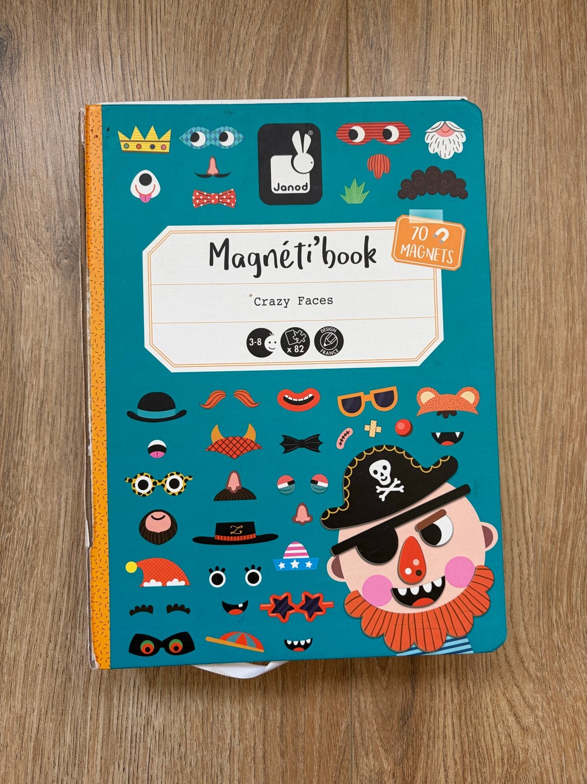 Magnetibook Crazy Faces - Janod, Ophalen of Verzenden, Gebruikt, Knutselen