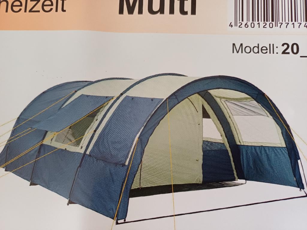 Tunneltent 4-persoons, Caravans en Kamperen, Ophalen, Nieuw, Tot en met 4