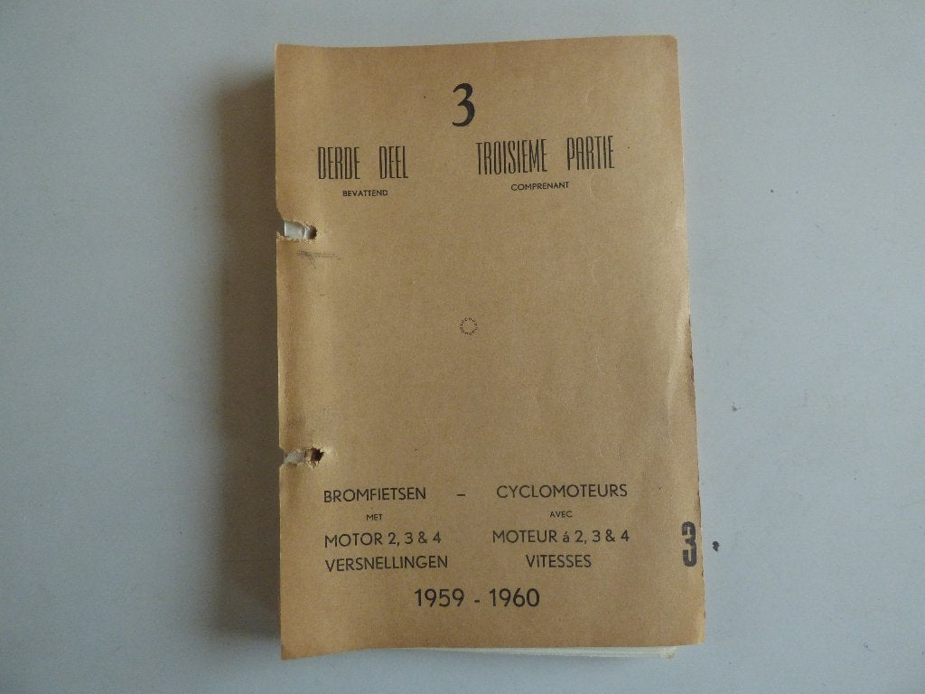 FLANDRIA DEEL 3 ONDERDELENLIJST 1959-1960, Ophalen of Verzenden, Gebruikt