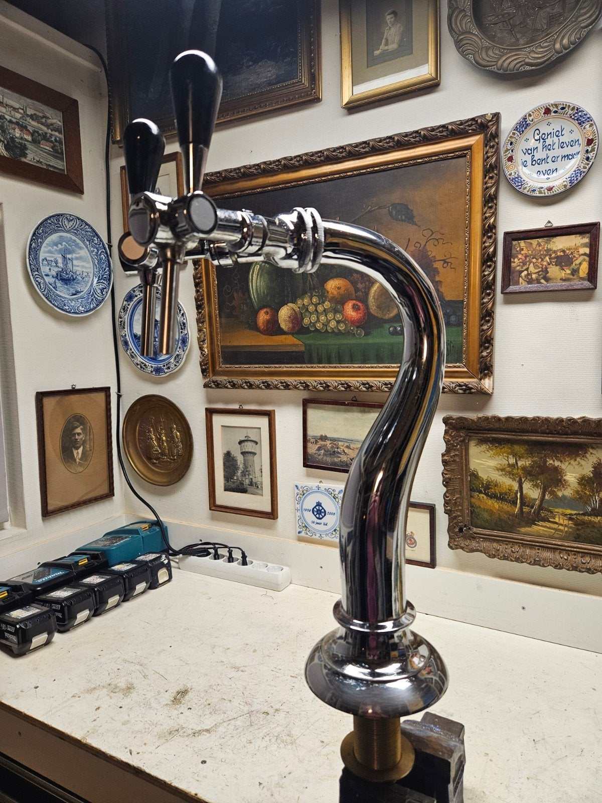 Ossenhoorn dubbele biertap, Ophalen of Verzenden, Gebruikt, Overige merken