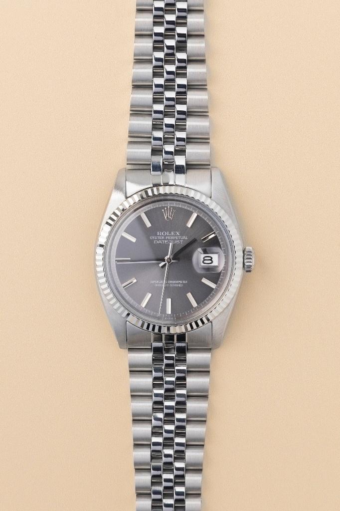 Rolex Datejust 1601 grey no-lume dial, Ophalen, Staal, Polshorloge, Zo goed als nieuw