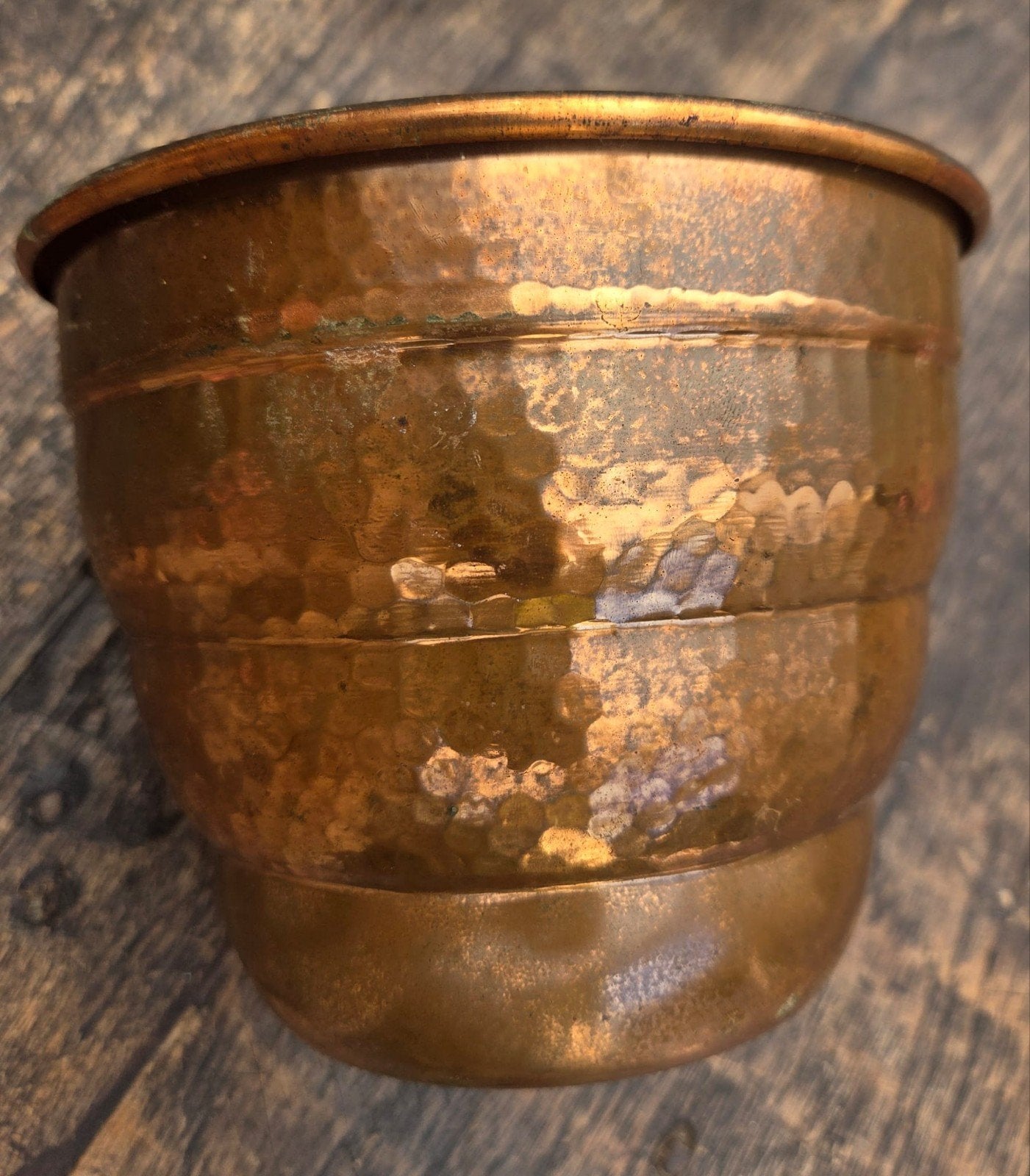 Vintage koperen bloempot, Antiek en Kunst, Antiek | Koper en Brons, Ophalen of Verzenden
