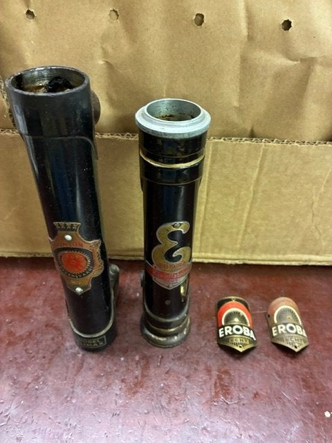antiek Eroba en Union balhoofd (schildjes), Overige merken, Overige materialen, Overige typen, Ophalen of Verzenden