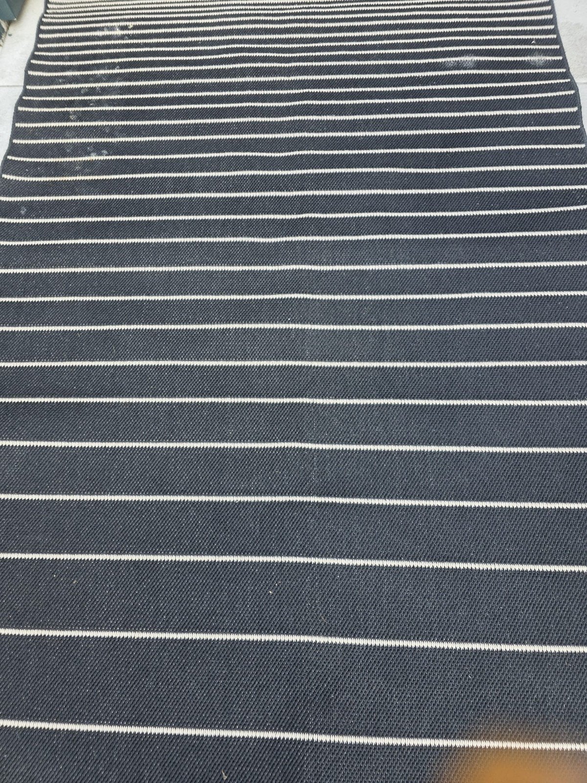 Zwart-wit gestreepte loper, zo goed als nieuw 2 stuk, Minder dan 50 cm, Ophalen of Verzenden, Zo goed als nieuw, Modern, Scandinavisch, Tijdloos