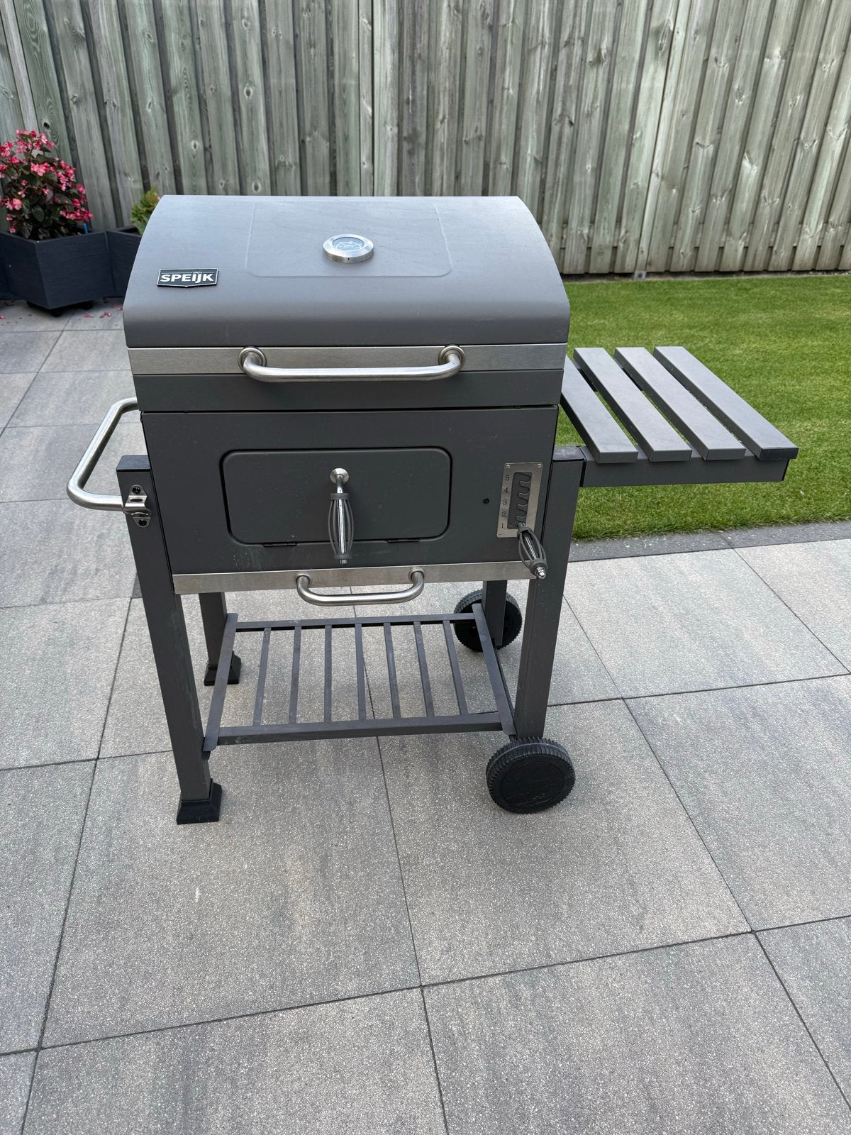 Van Speijk BBQ kolen barbecue met op maat gemaakte hoes, Ophalen, Zo goed als nieuw, Van Speijk