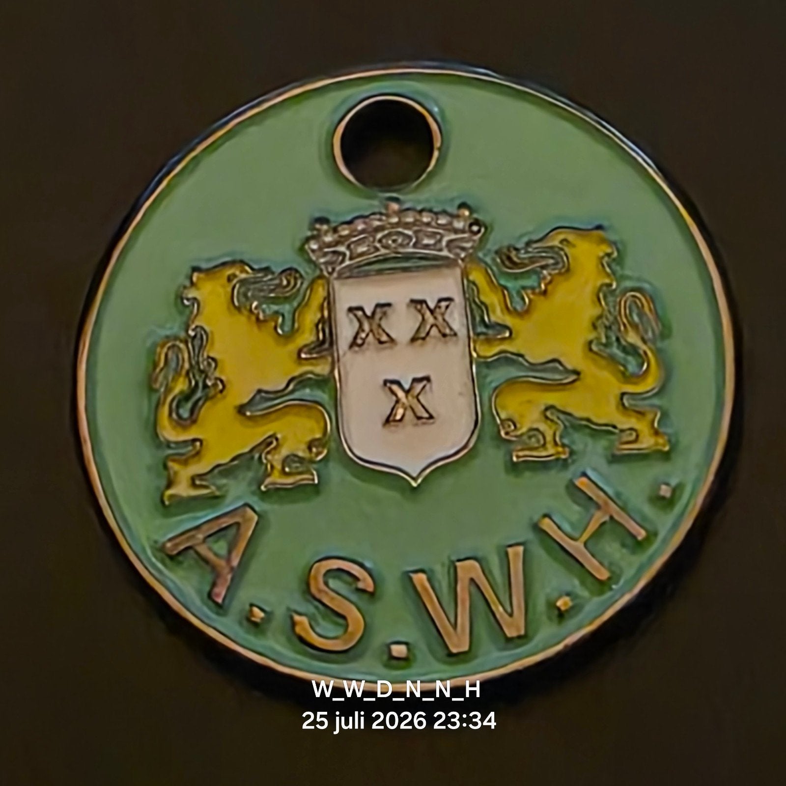 a.s.w.h. Winkelwagenpenning, Verzenden
