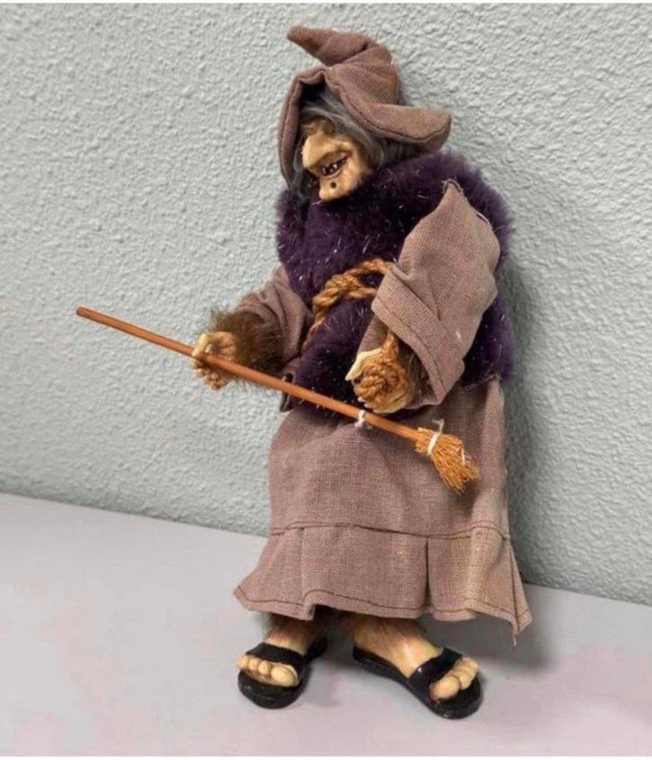 Vintage Deco heksenpop heksen beeld pop 30CM Halloween, Verzamelen, Ophalen of Verzenden, Zo goed als nieuw, Fantasy