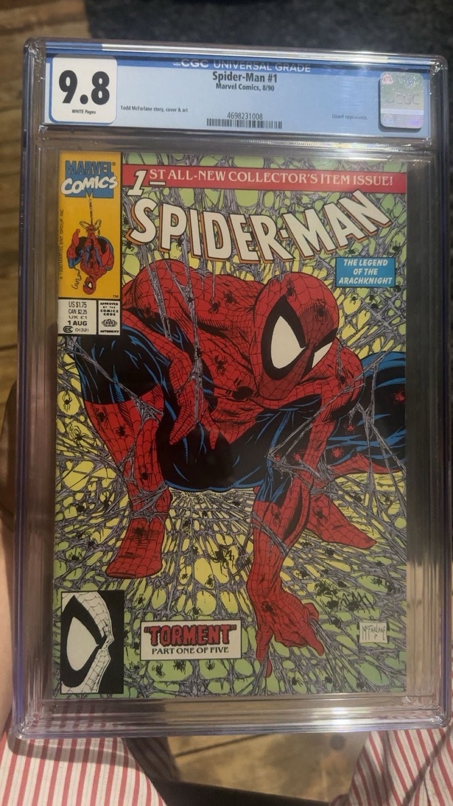 Spider-Man #1 (1990 - Regular Green Cover), Ophalen of Verzenden, Zo goed als nieuw, Plaatje