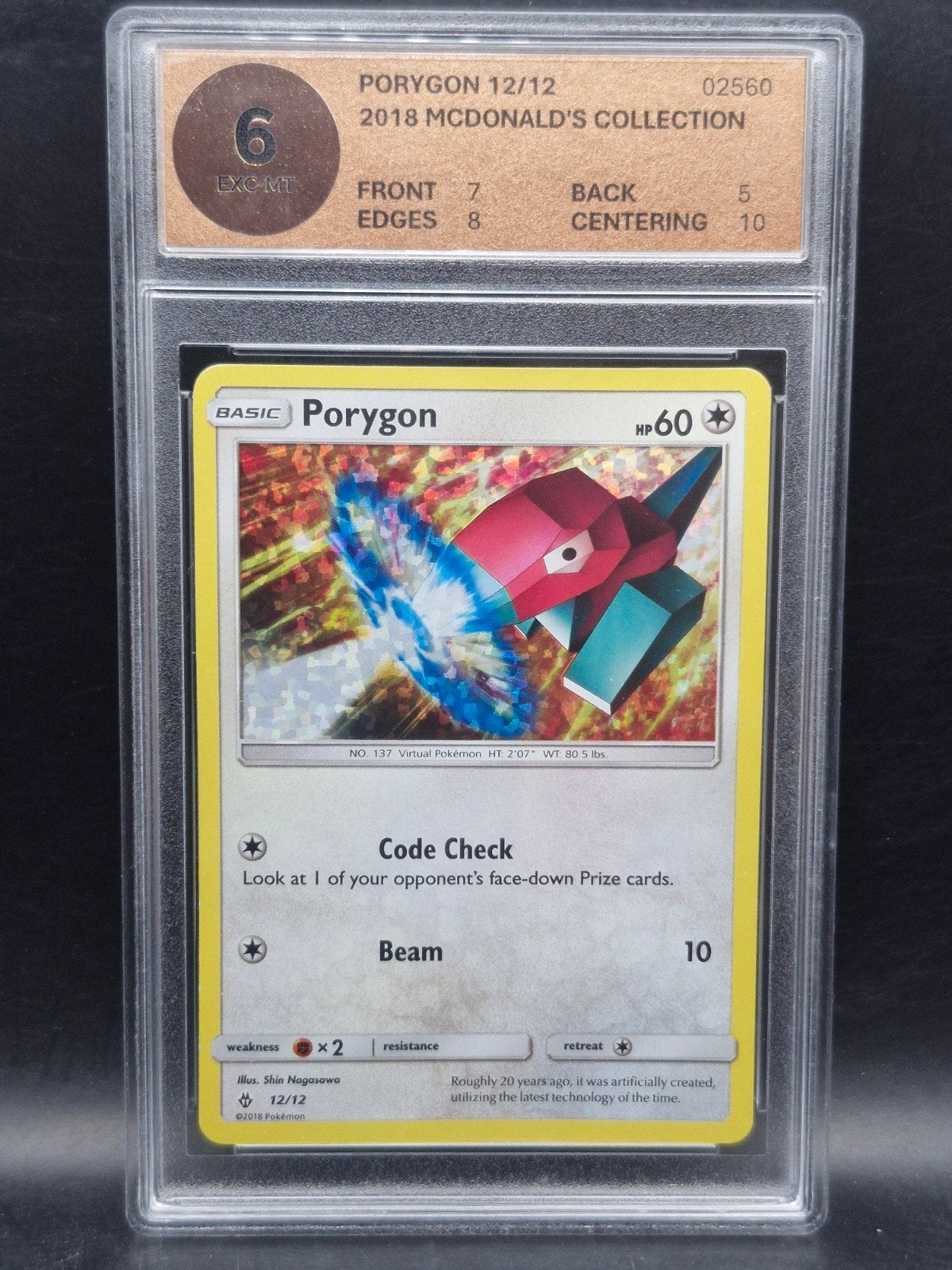 Porygon mcdonald's collection #12 woetoe Grading 6 exc-mt, Verzenden, Zo goed als nieuw, Losse kaart