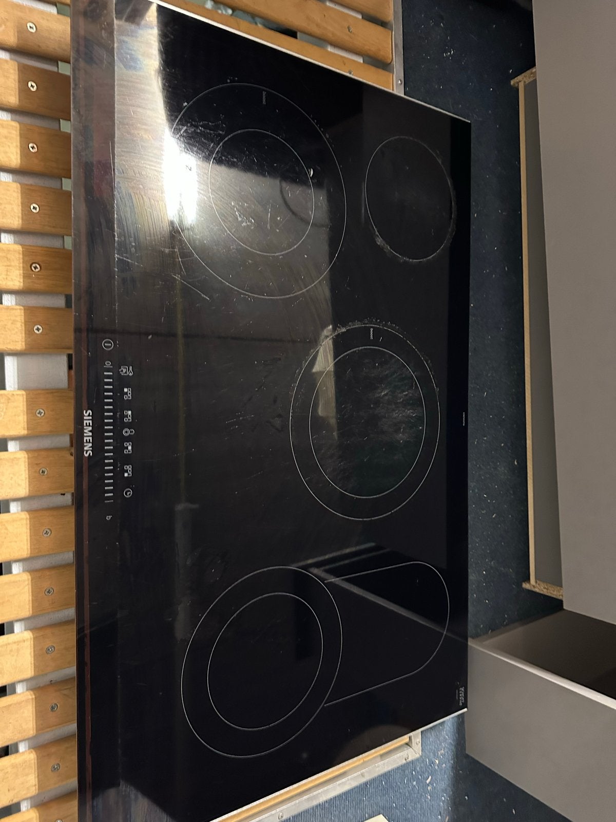Siemens keramische kookplaat - ET875FCP1D/02 - 4 Kookzones, Ophalen, Gebruikt, 4 kookzones, Inbouw