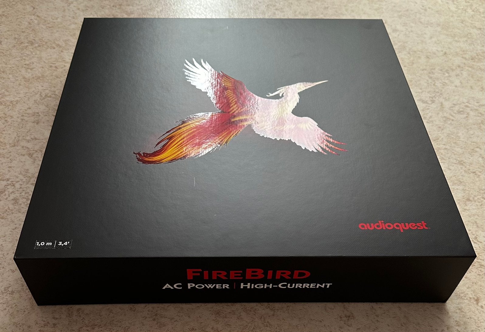 Audioquest Firebird | 1 M | High-Current (Nieuwstaat), Ophalen of Verzenden, Zo goed als nieuw, Minder dan 2 meter, Overige kabels