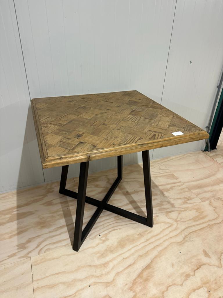 6 Nieuwe Horeca Tafels 80x80cm - Zwart Metaal & Hout, Ophalen, Nieuw zonder verpakking, Meubilair
