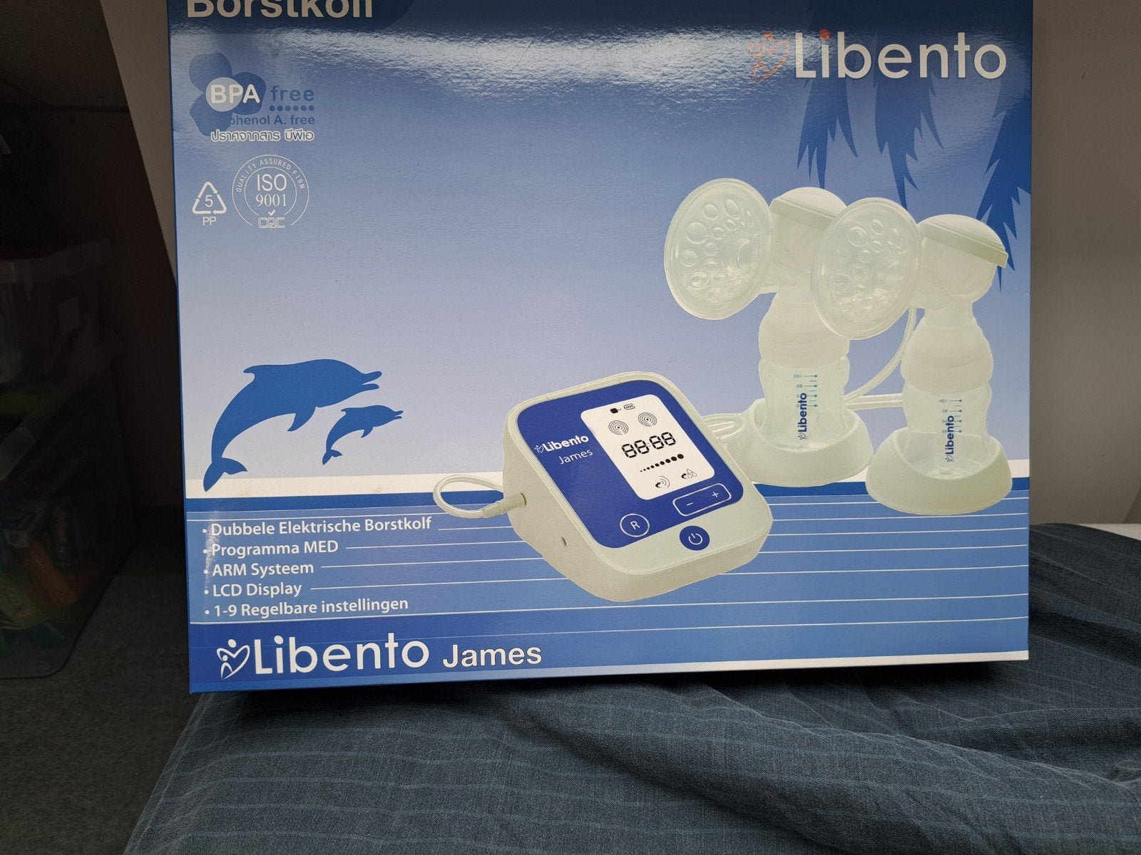 Libento James Dubbele Elektrische Borstkolf met rugzak, Ophalen, Zo goed als nieuw