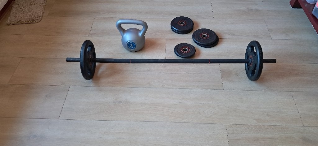 Halterset met extra gewichten, Ophalen, Gebruikt