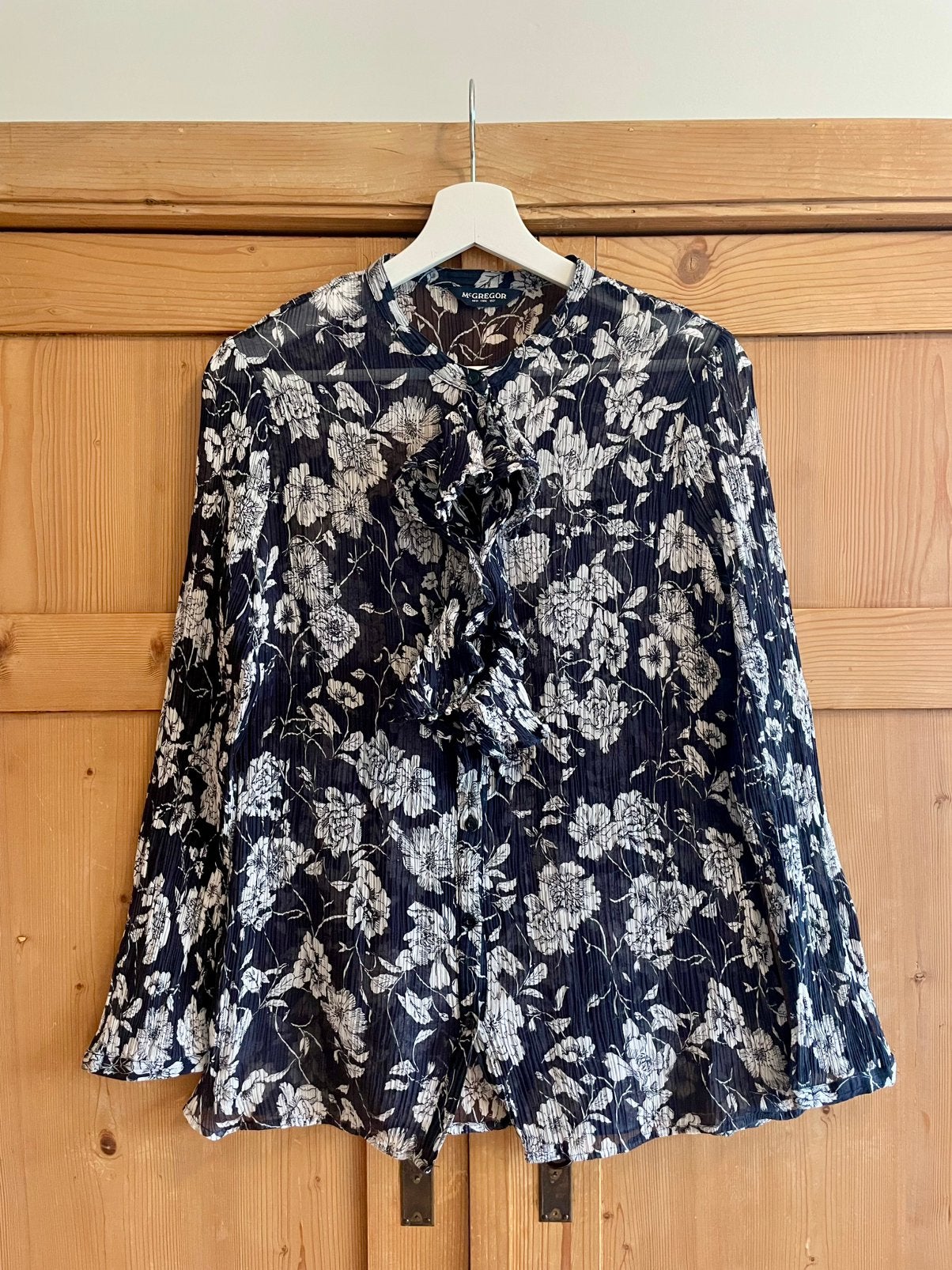 Blouse van McGregor maat L., Verzenden, Zo goed als nieuw, Maat 42/44 (L), Blauw