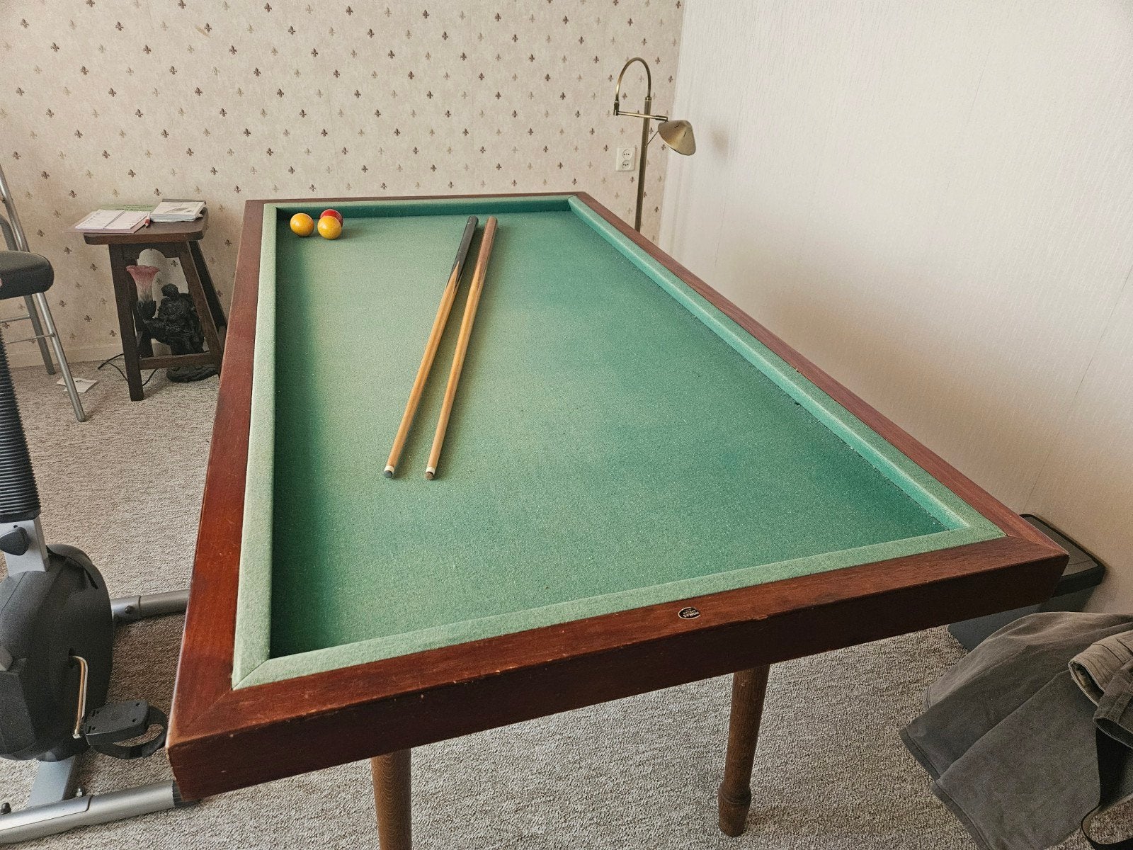 Biljarttafel met ballen en 2 keus (excl. poten), Sport en Fitness, Ophalen, Gebruikt, Biljarttafel