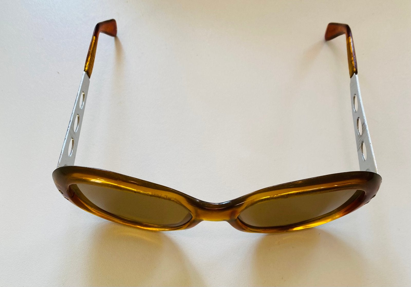 Vintage dames zonnebril, Overige merken, Gebruikt, Zonnebril, Bruin