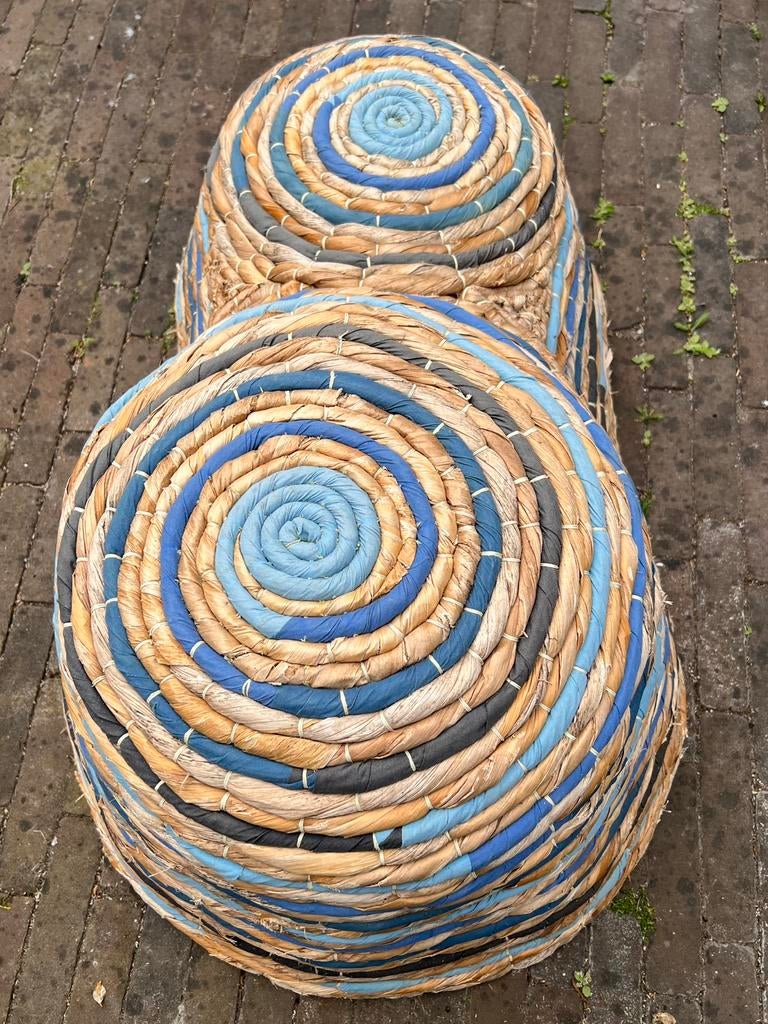 Gezellige Poef, Ophalen, Gebruikt, Meerkleurig, Natuurlijk materiaal