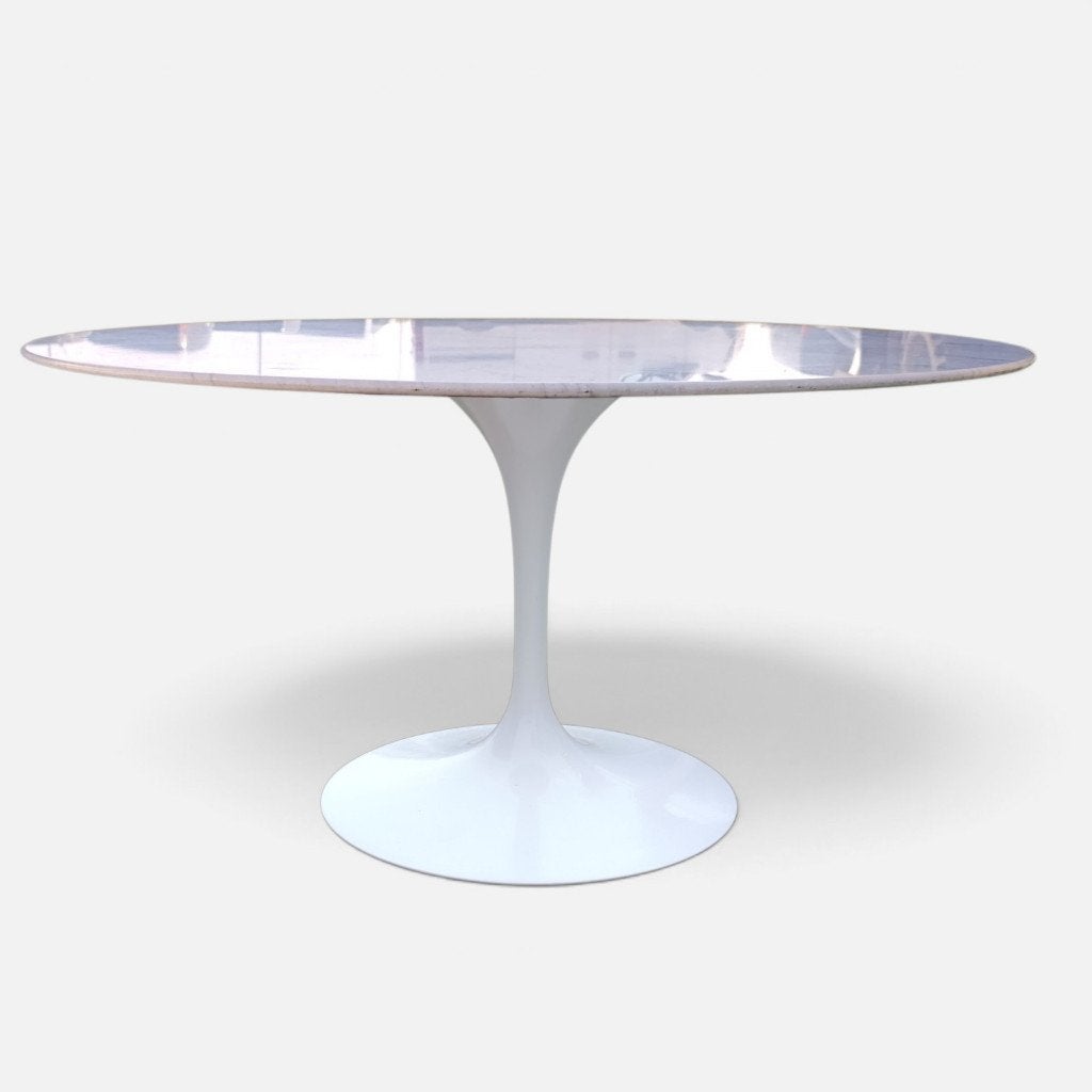 Eero Saarinen 137cm tulip tafel rond table Knoll marmer 60s, Ophalen of Verzenden