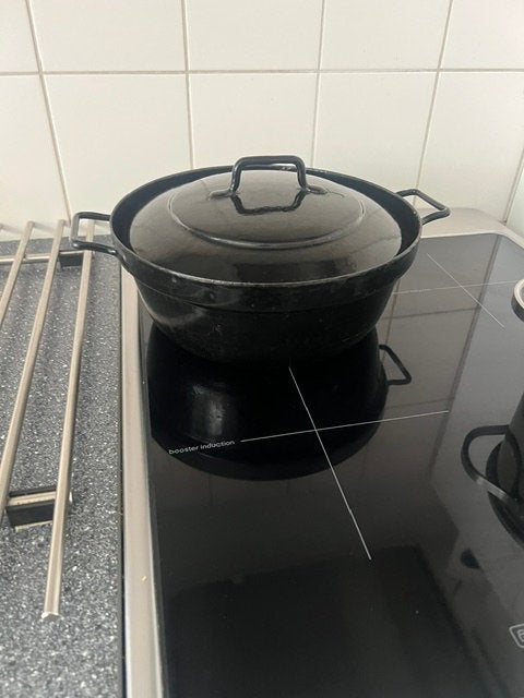 Grote braadpan / vleespan / patat pan 26 x 10 hoog, Ophalen of Verzenden, Gebruikt, Gietijzer