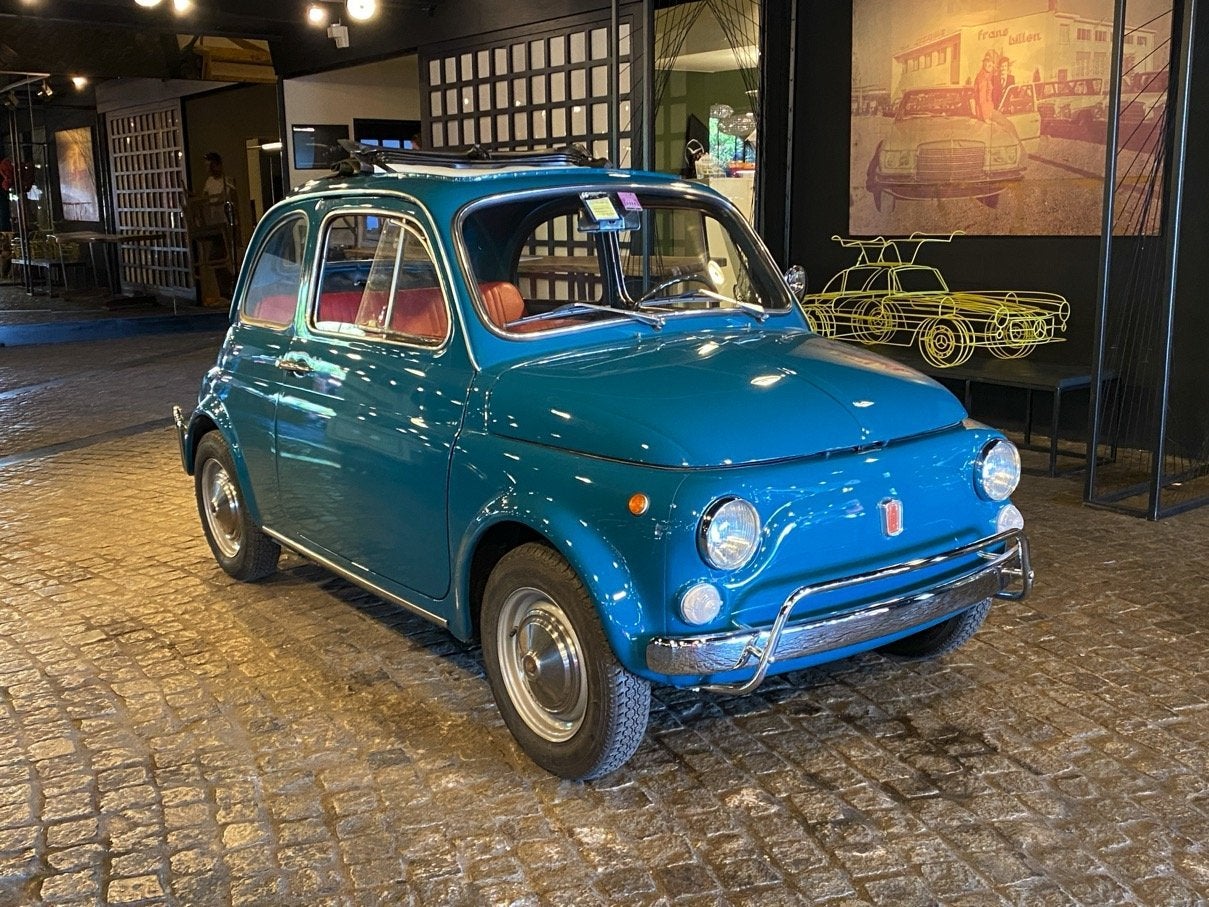Fiat 500L (bj 1971), Cabriolet, Blauw, Bedrijf, Handgeschakeld