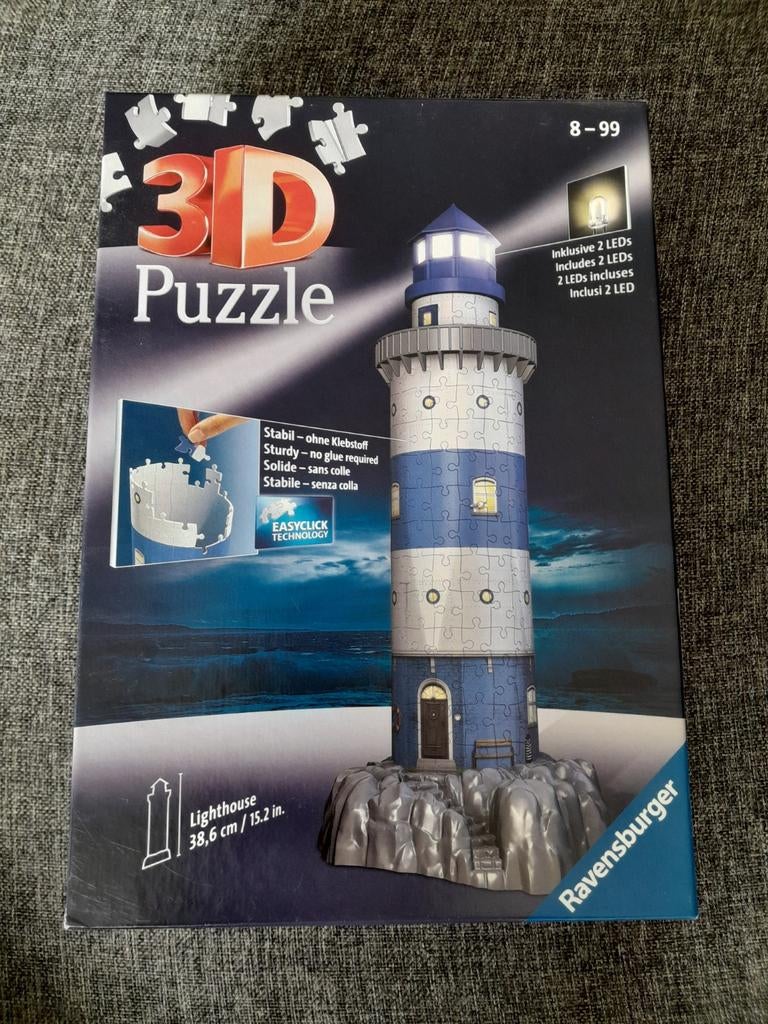 Ravensburger vuurtoren 3D puzzle, Ophalen, Minder dan 500 stukjes, Zo goed als nieuw, Rubik's of 3D-puzzel