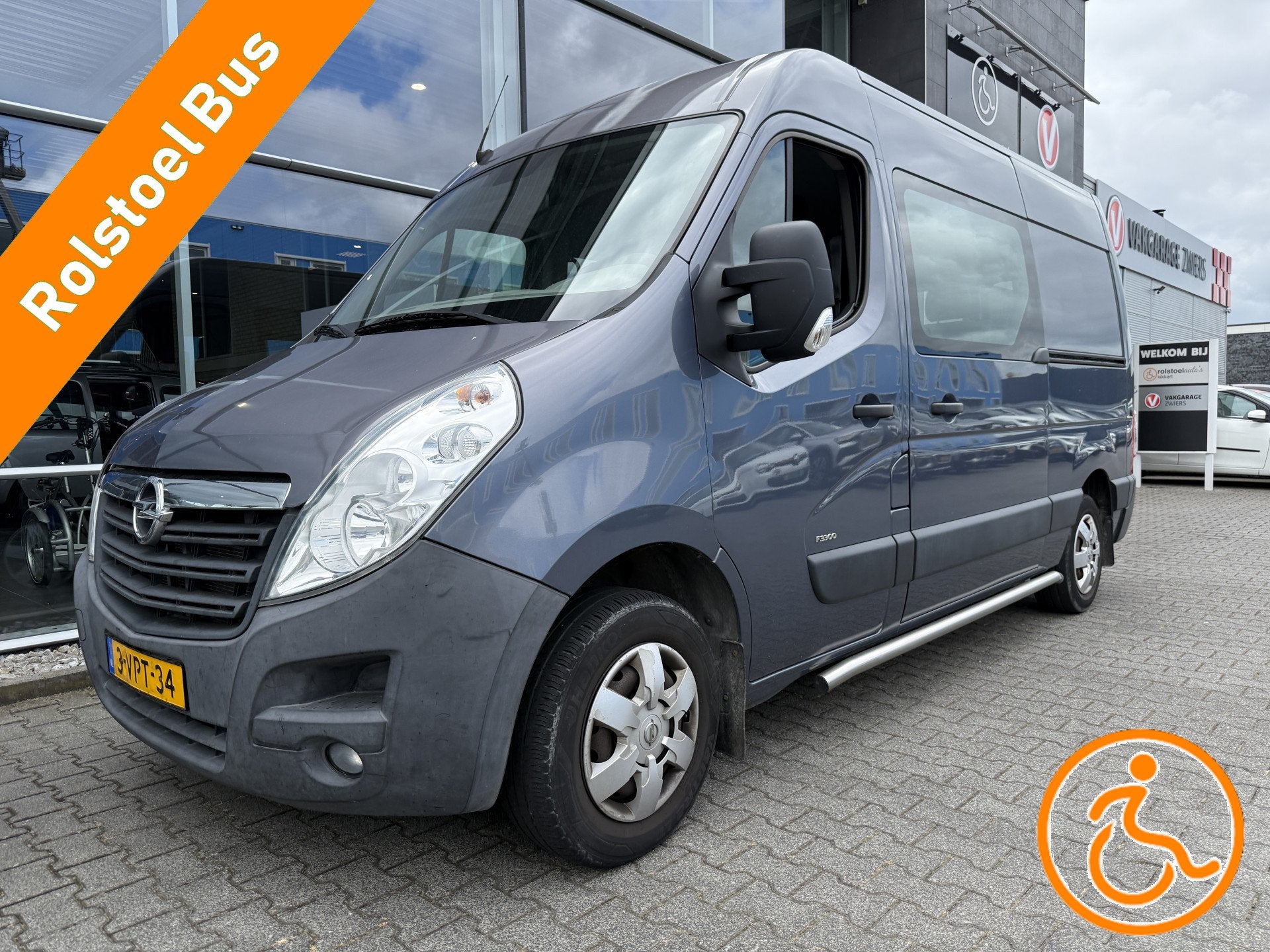 Opel Movano 5+1 Rolstoelbus 2.3 CDTI L2H2 (Mooie ruime rolst, Auto's, Bestelauto's, Voorwielaandrijving, Stof, Gebruikt, 4 cilinders