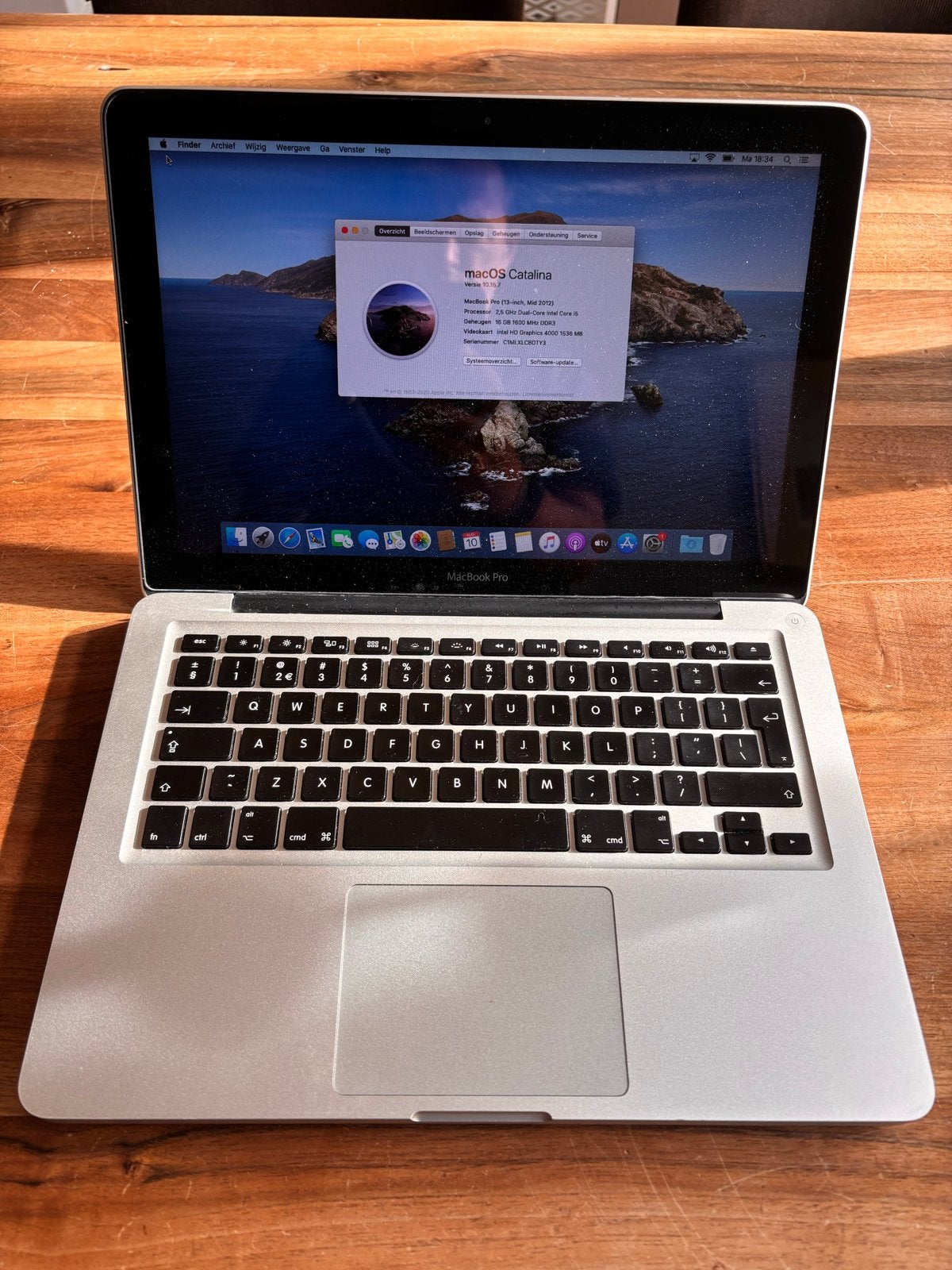MacBook Pro (13-inch, Mid 2012) - 16GB RAM, 2.5 GHz, MacBook Pro, Gebruikt, 2 tot 3 Ghz, Qwerty
