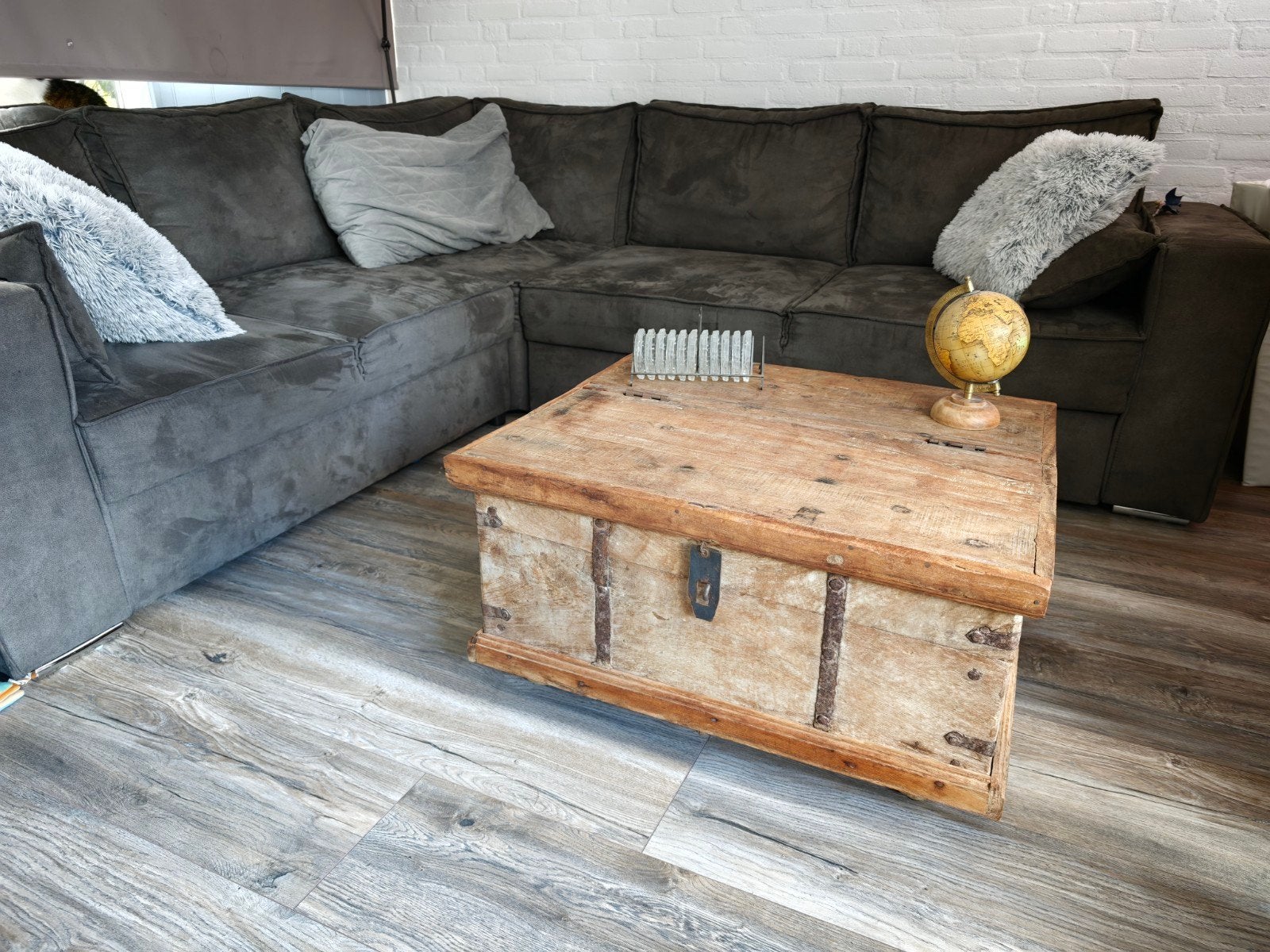 Antieke Dekenkist / Salontafel - Hout, Antiek en Kunst, Ophalen of Verzenden