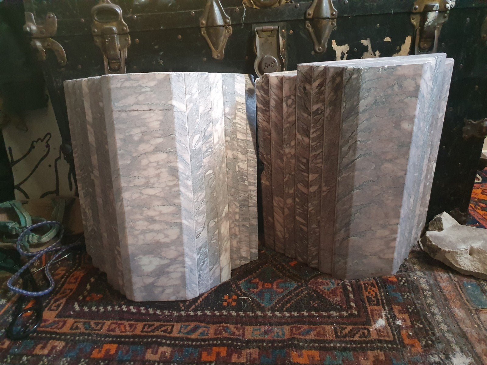 Art Deco oude marmeren ornamenten marmer consoles schouw, Antiek en Kunst, Ophalen