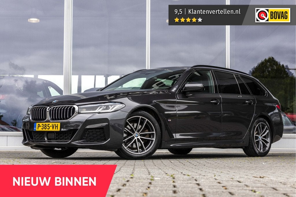 BMW 5 Serie Touring 520i High Executive | Pano | Stoelventil, Auto's, BMW, Gebruikt, 4 cilinders, Leder, 184 pk