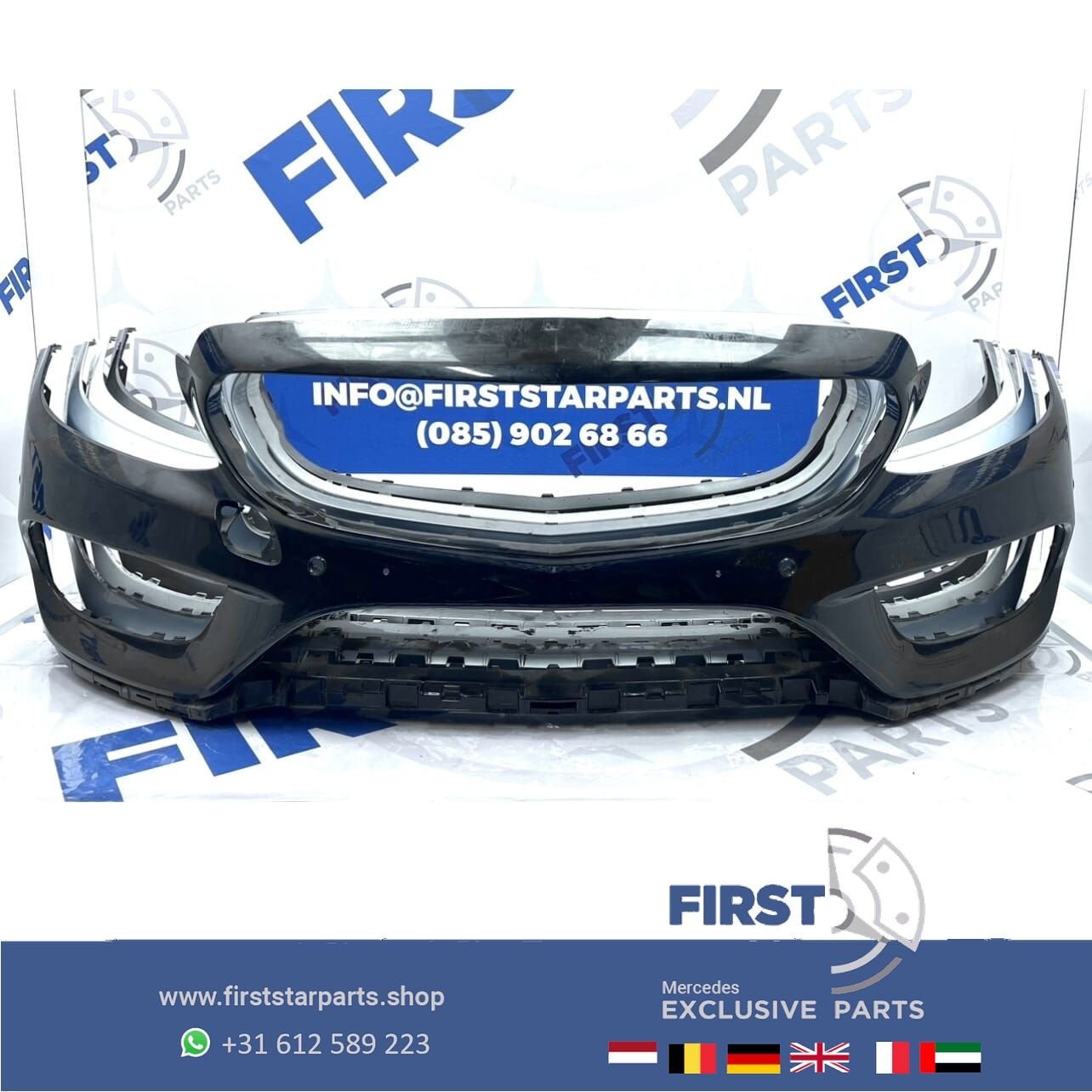 W205 BUMPER AMG VOORBUMPER 2014-2017 Mercedes C Klasse C43 Z, Gebruikt, -, Voor, Ophalen of Verzenden