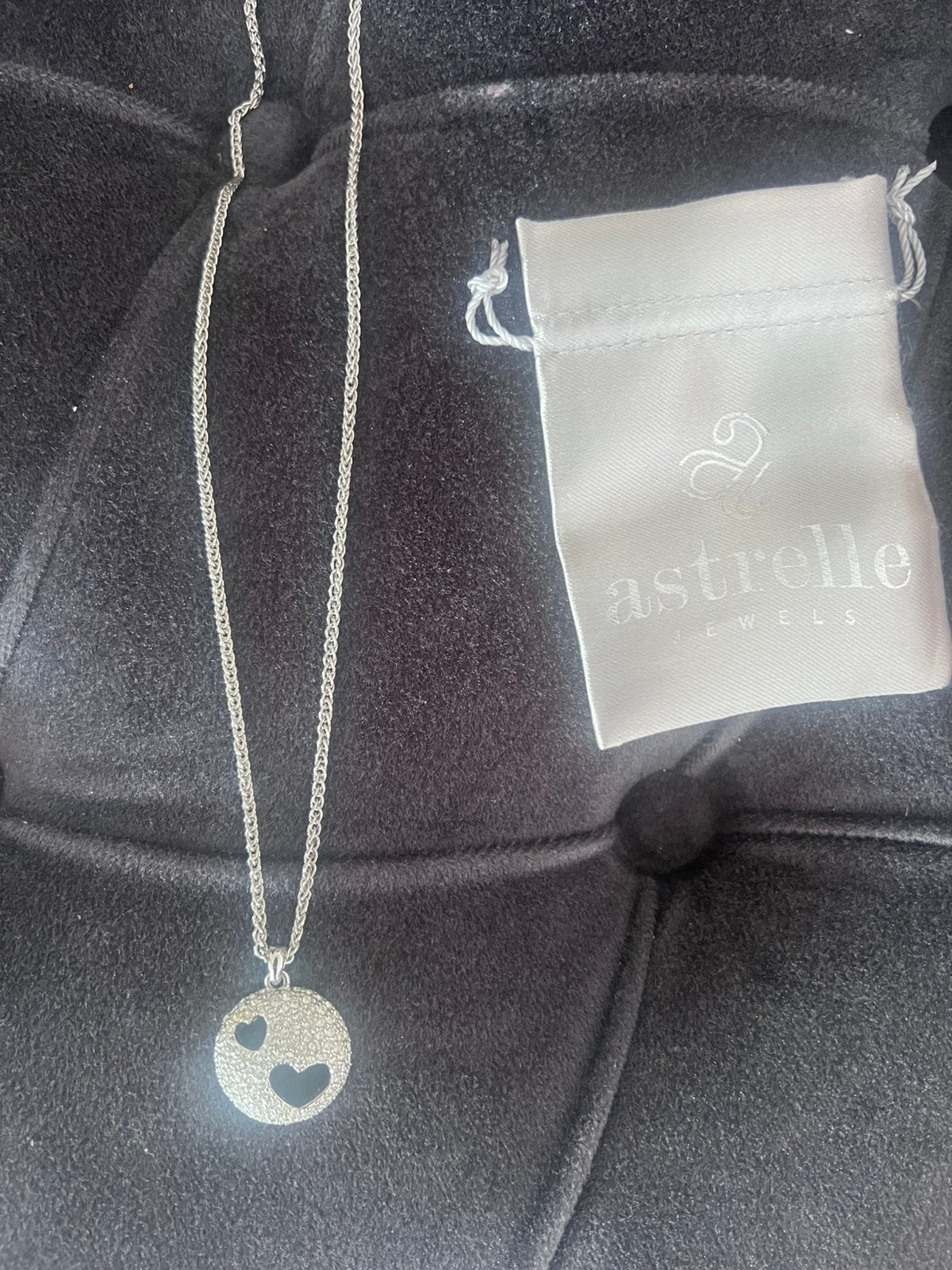 Astrelle swarovski harten ketting nu 12,50, Ophalen of Verzenden, Zo goed als nieuw, Zilver