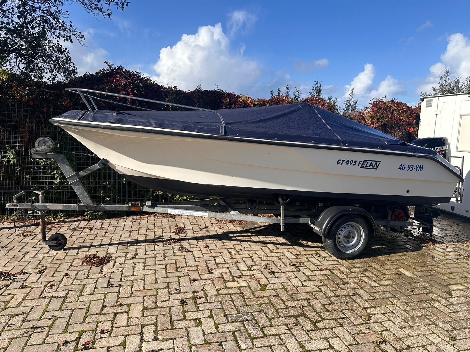 Elan GT 495 F consoleboot met suzuki 40 pk EFI 4 takt, Ophalen, Overige merken, Met afstandsbediening, 5 m