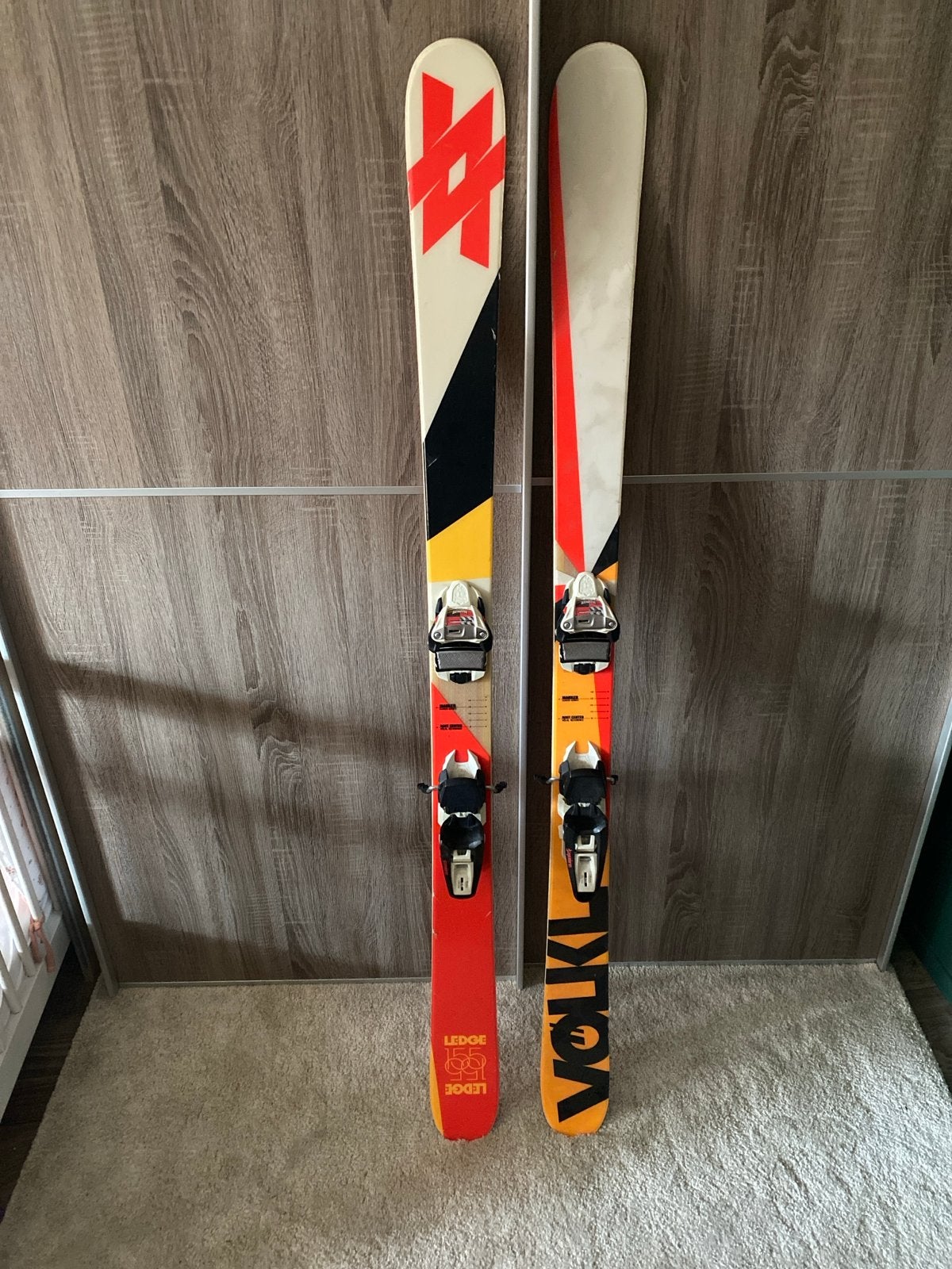 Twintips Völkl Ledge Ski's met Marker bindingen, Overige merken, 140 tot 160 cm, Gebruikt, Ophalen of Verzenden