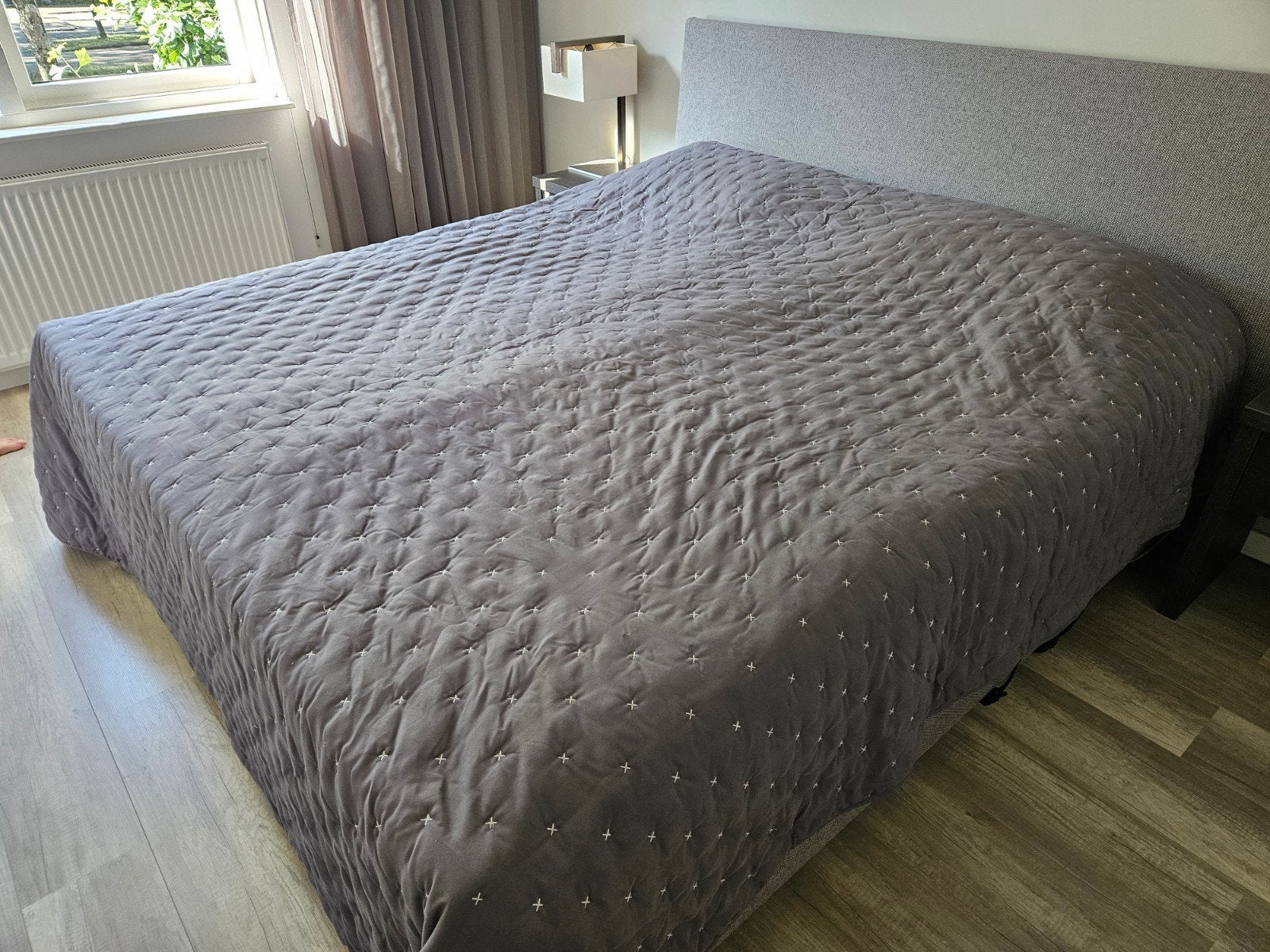 Bedsprei, Ophalen of Verzenden, Tweepersoons, Grijs, Overige maten