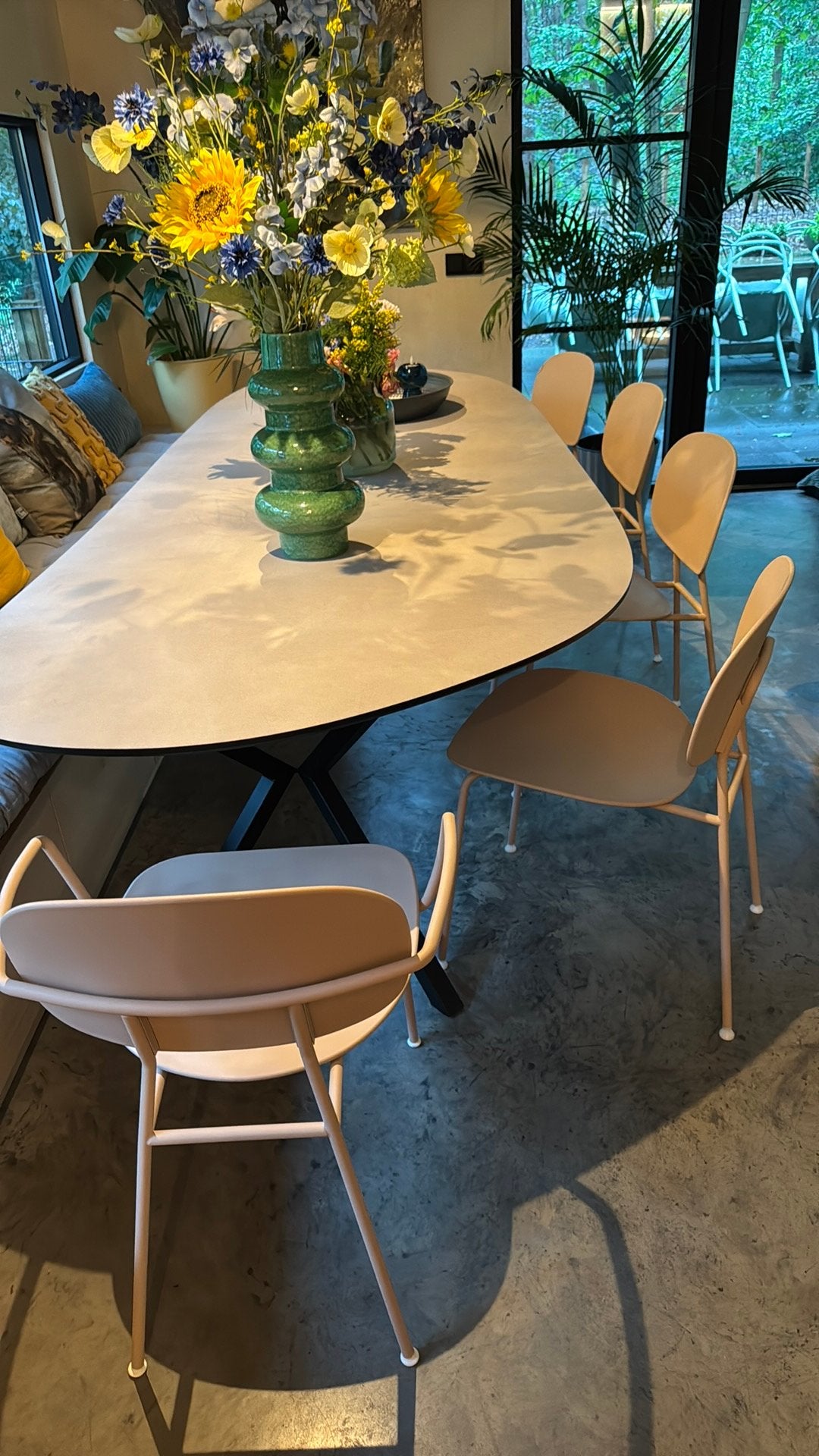 Zes design stoelen INFINITI Tondina Slim., 200 cm of meer, Zo goed als nieuw, Rechthoekig, 50 tot 100 cm