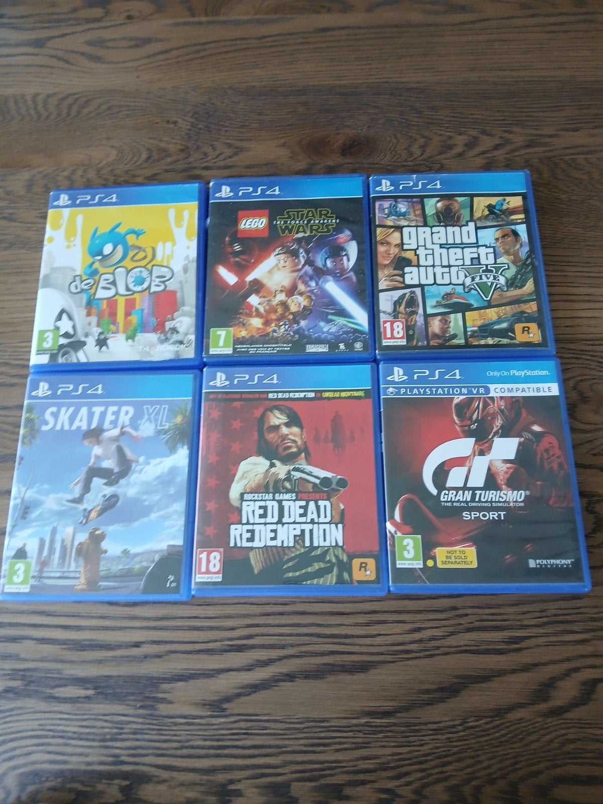 PS4 Games Bundel: GTA V, Red Dead Redemption 2, Skater XL, Online, Gebruikt, Vanaf 18 jaar, Overige genres