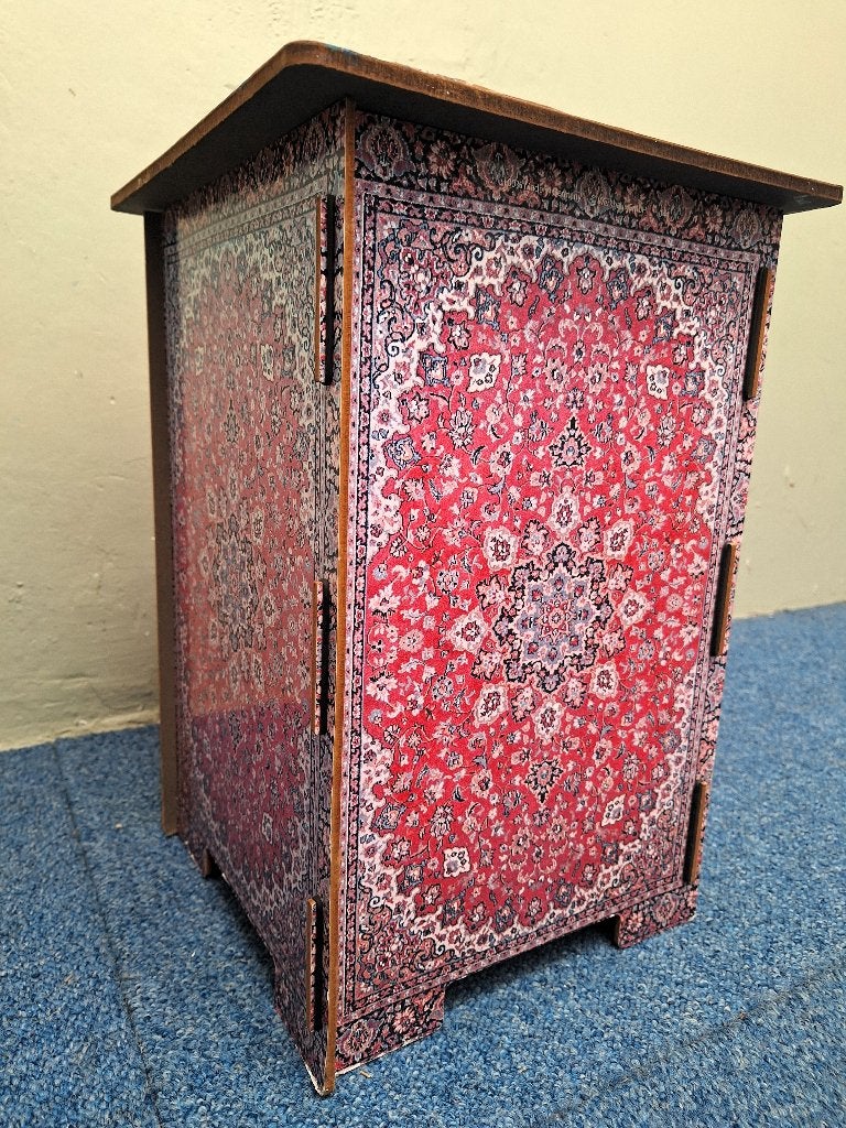 Tafeltje / bijzettafel met fotoprint Perzisch tapijt, Ophalen, Perzisch, Minder dan 50 cm, 25 tot 50 cm