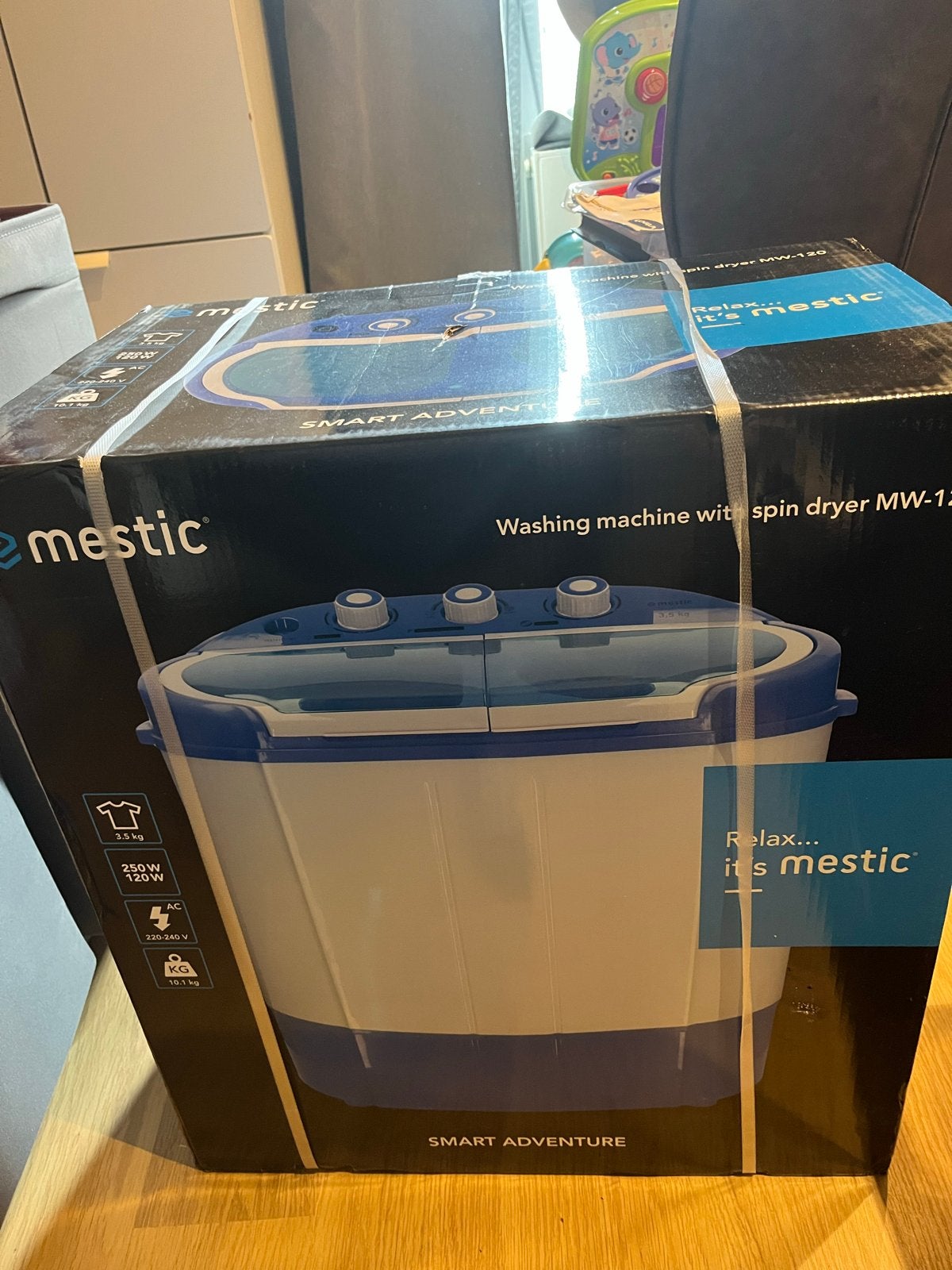 Mestic MW-120 Mini Wasmachine met centrifuge, Minder dan 4 kg, Ophalen of Verzenden, Nieuw, Bovenlader