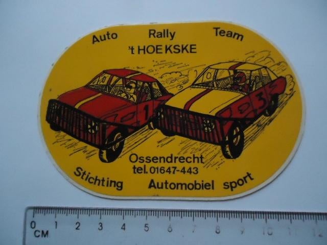 sticker Auto rally team Hoekske Ossendrecht race autosport, Verzamelen, Stickers, Verzenden, Zo goed als nieuw, Auto of Motor