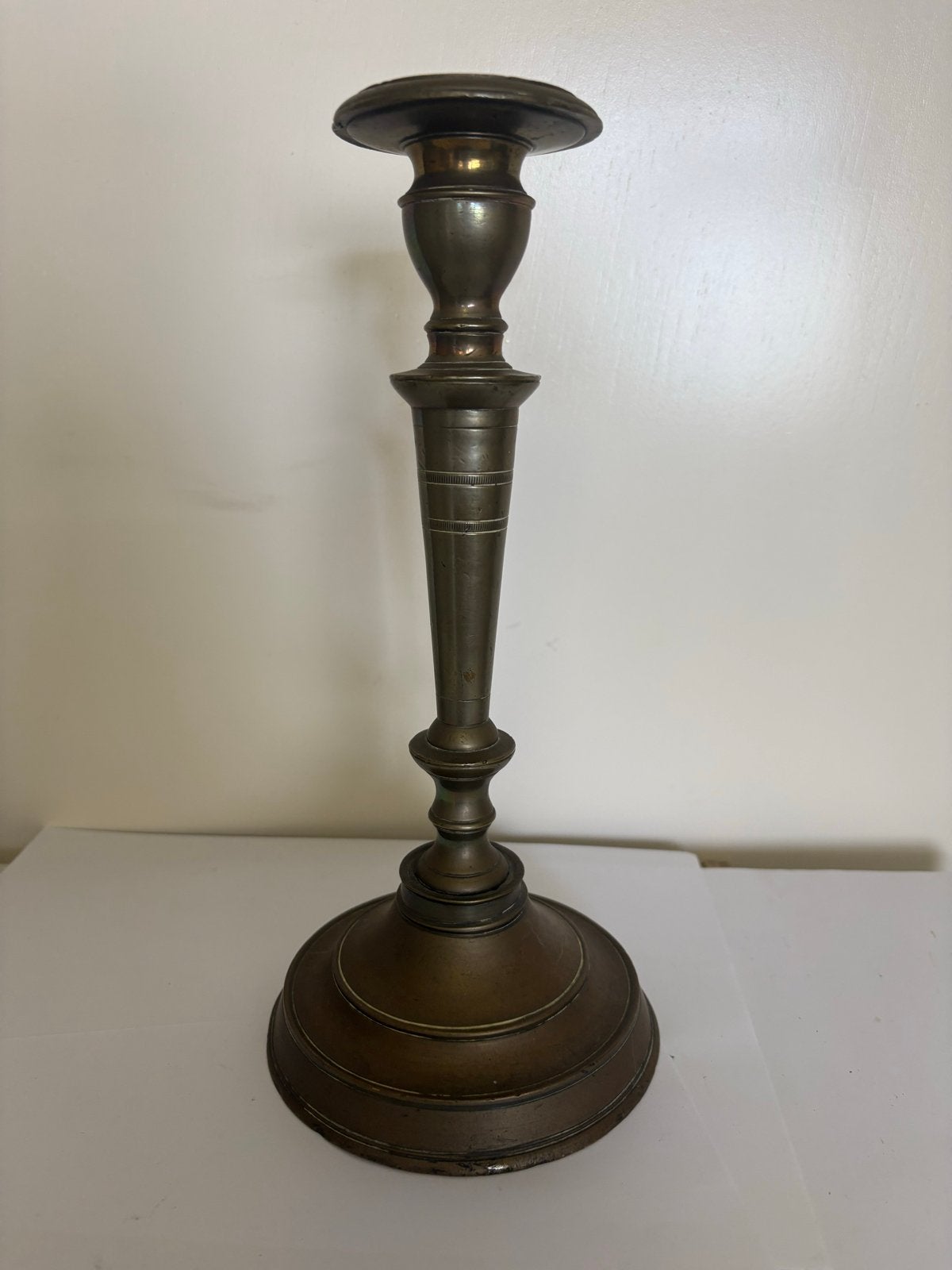 Antieke 19e Eeuw Bronzen Kandelaar - Klassiek Design, Antiek en Kunst, Ophalen of Verzenden, Koper of Brons