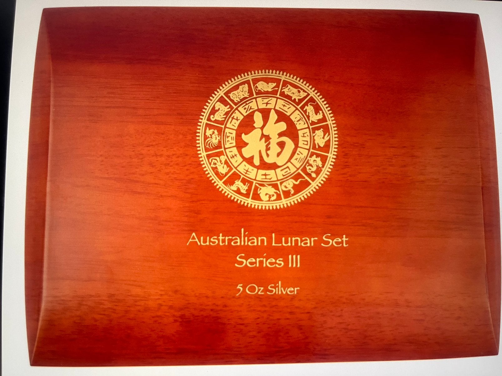 Australia 🇨🇰Lunar 3 : Luxe box voor 5 Ounce munten, Ophalen of Verzenden, Zilver