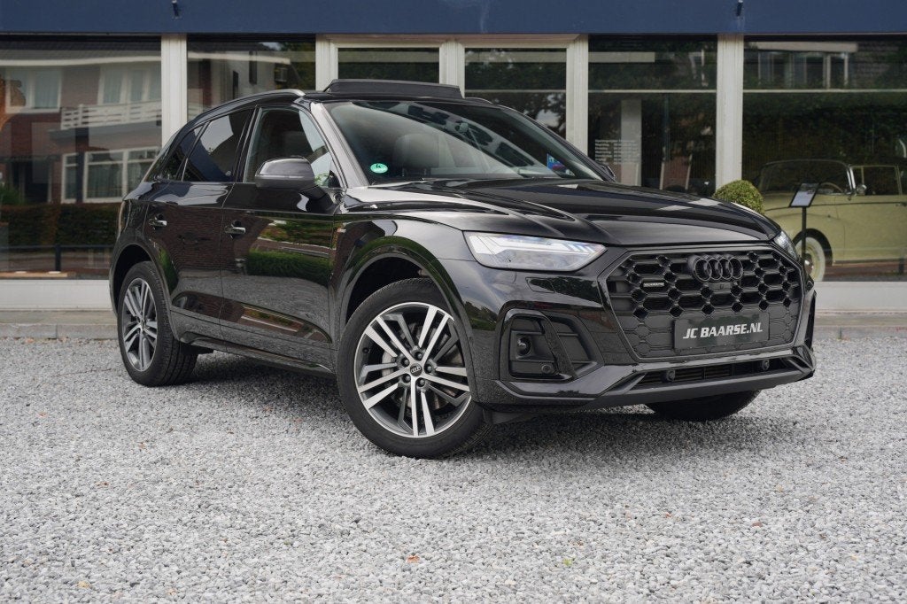 Audi Q5 50 TFSI E S EDITION/MATRIX/HUD/PANO/360/KEYLESS, Automaat, Gebruikt, 4 cilinders, Zwart