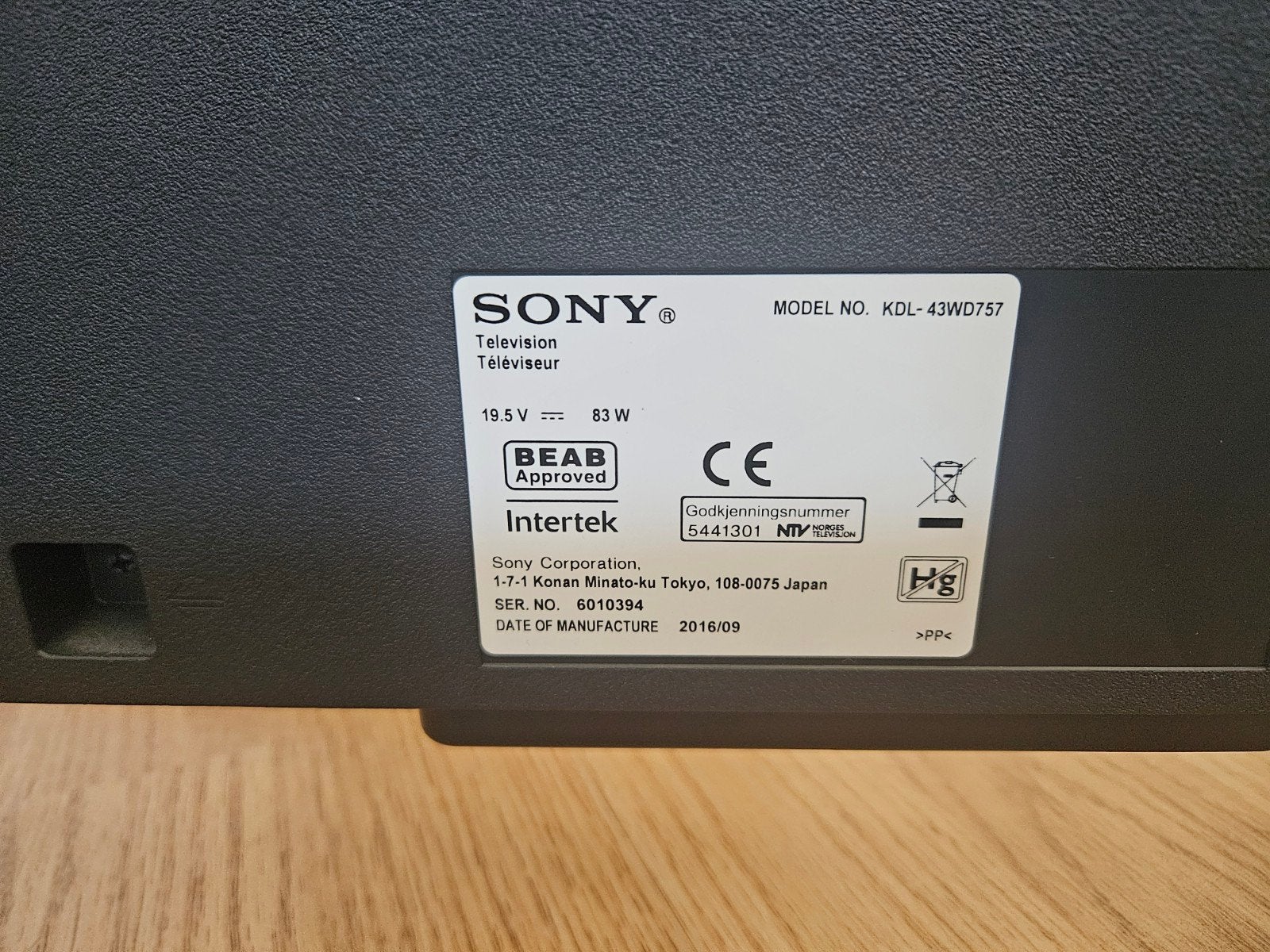 Sony bravia 43inch smart, Ophalen, Gebruikt